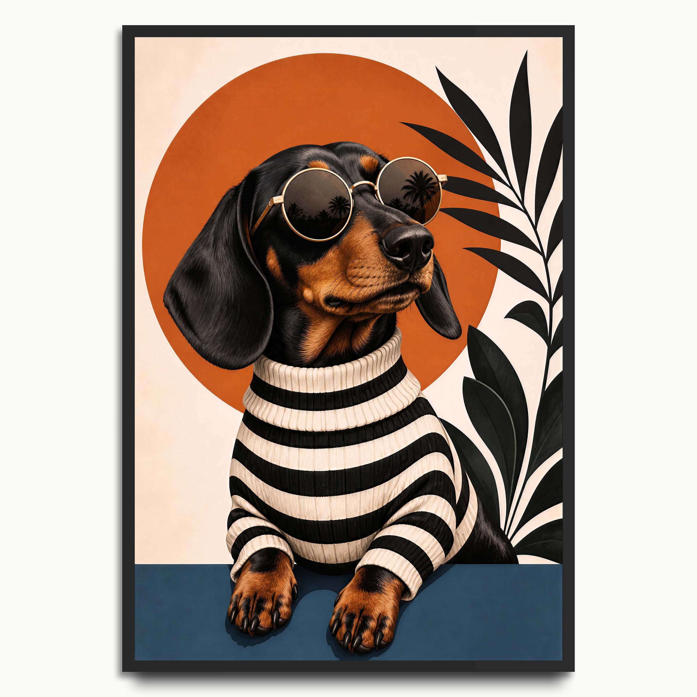 Striped Dachshund Shades