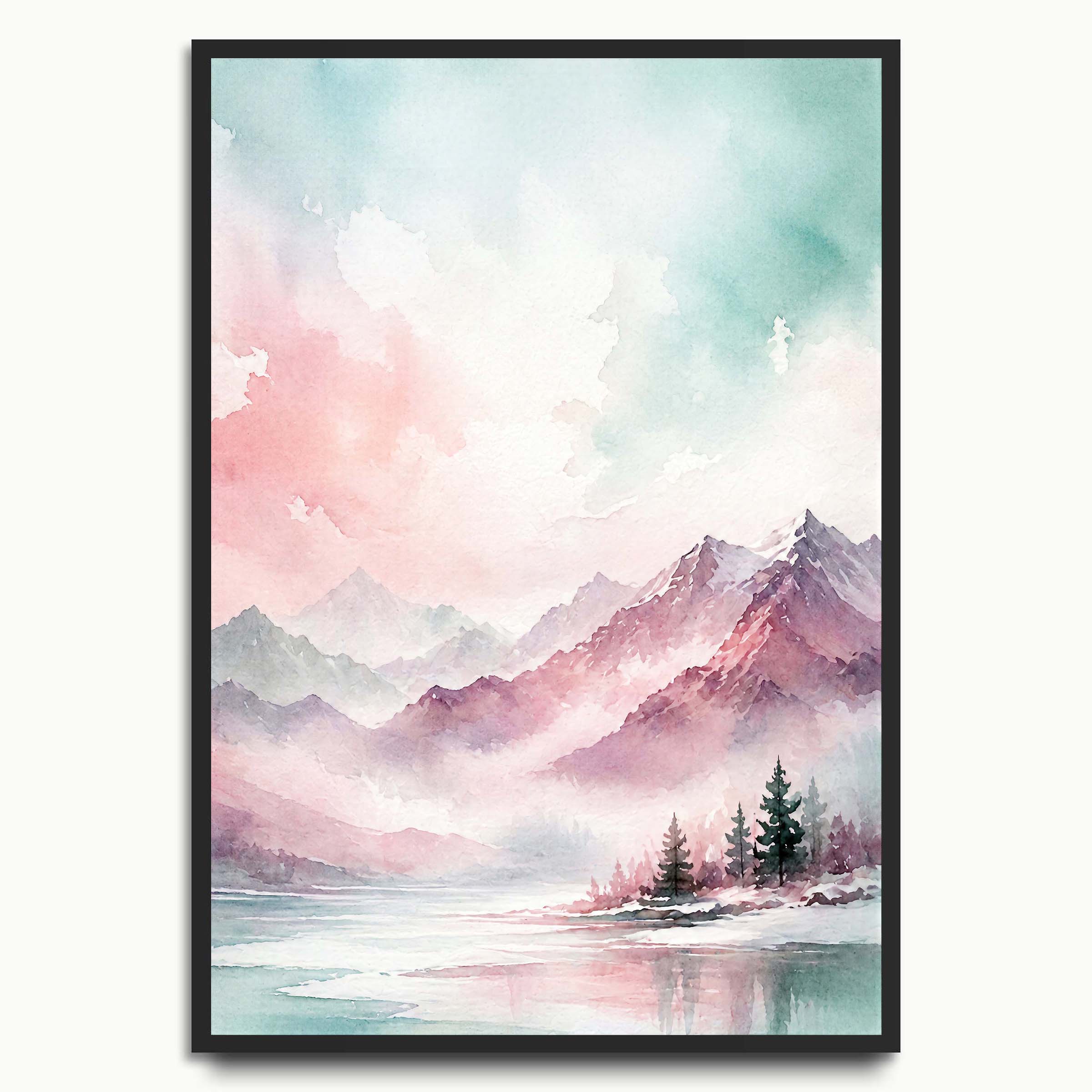 Pastel Mountain Lake