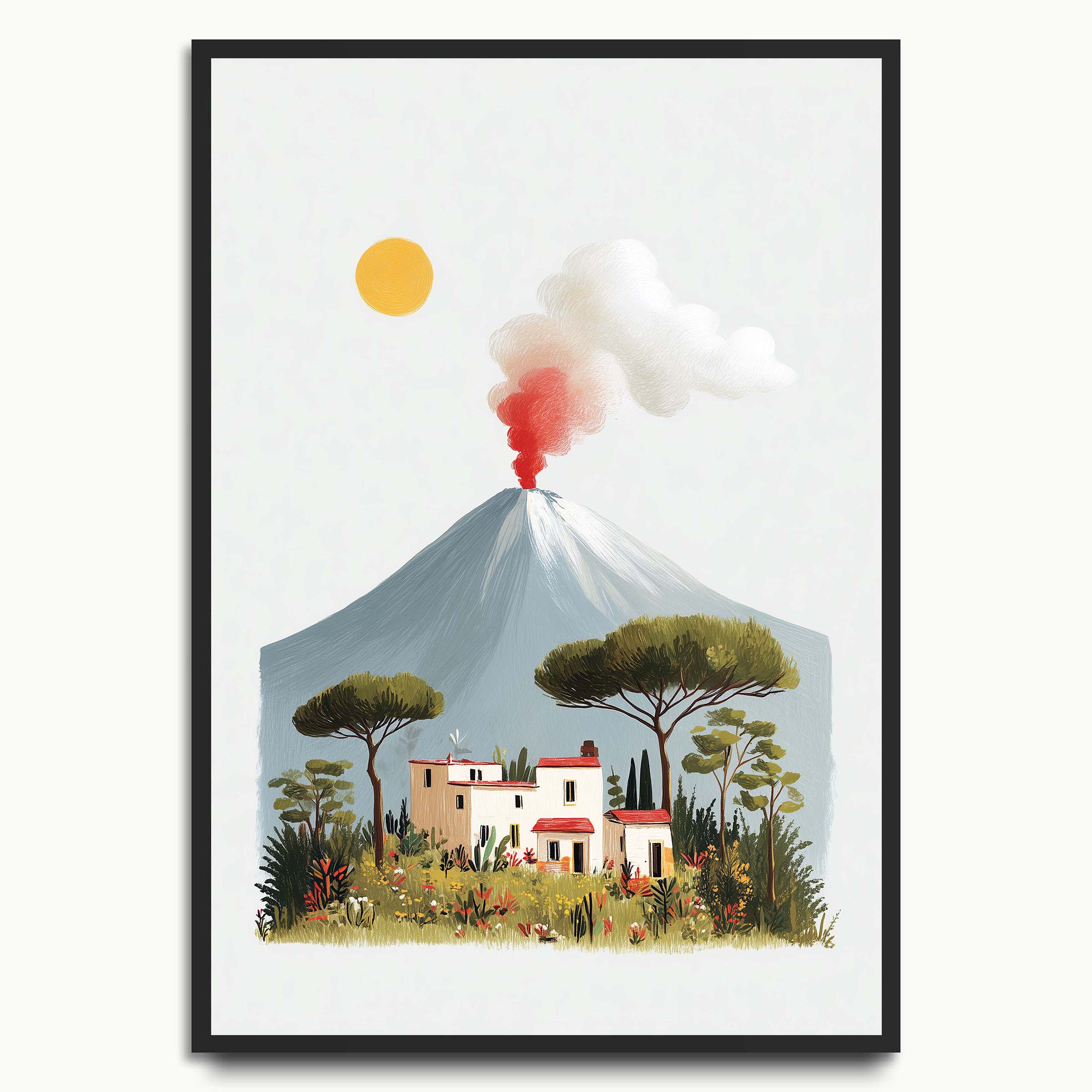 Volcano Village Scene