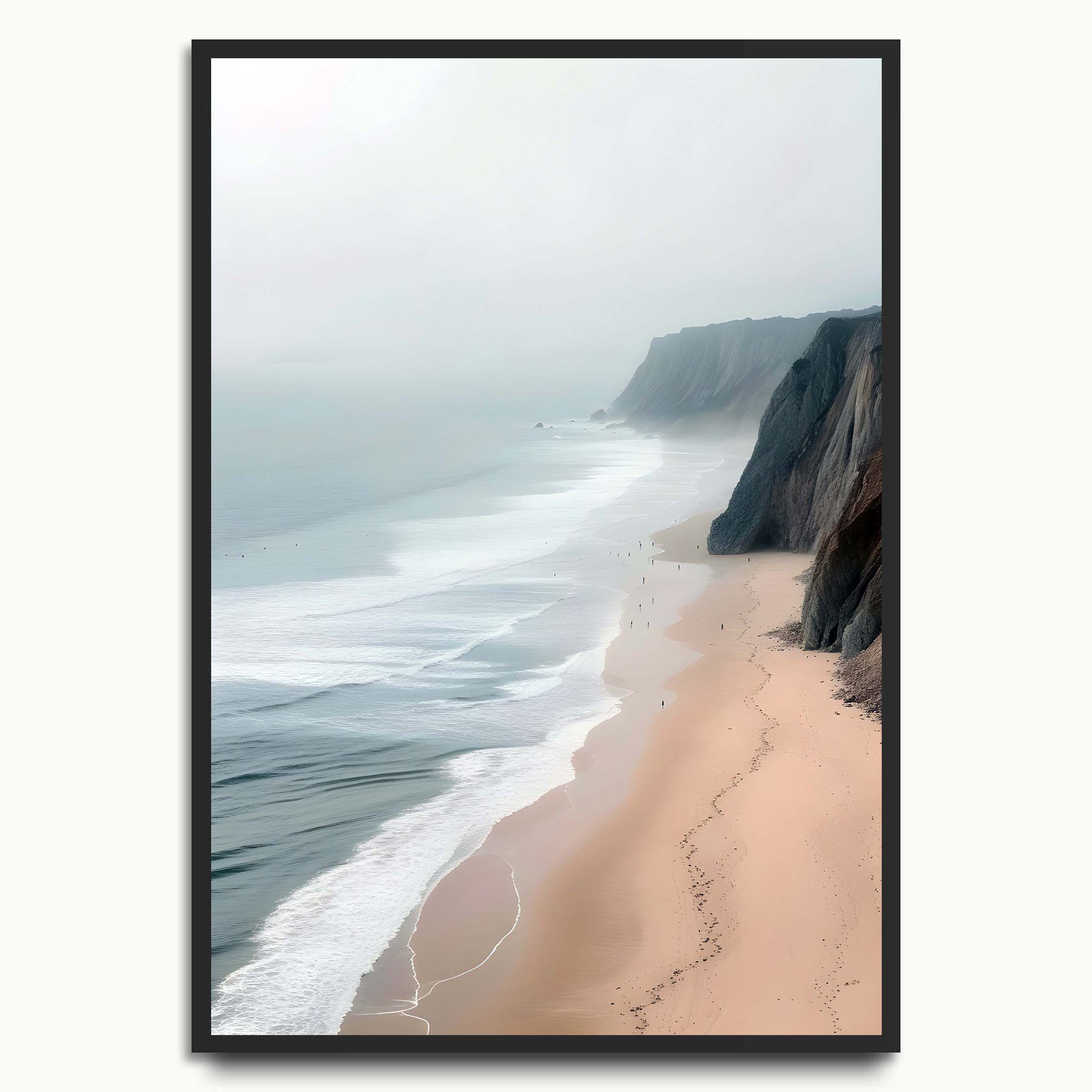 Misty Coastal Cliffs