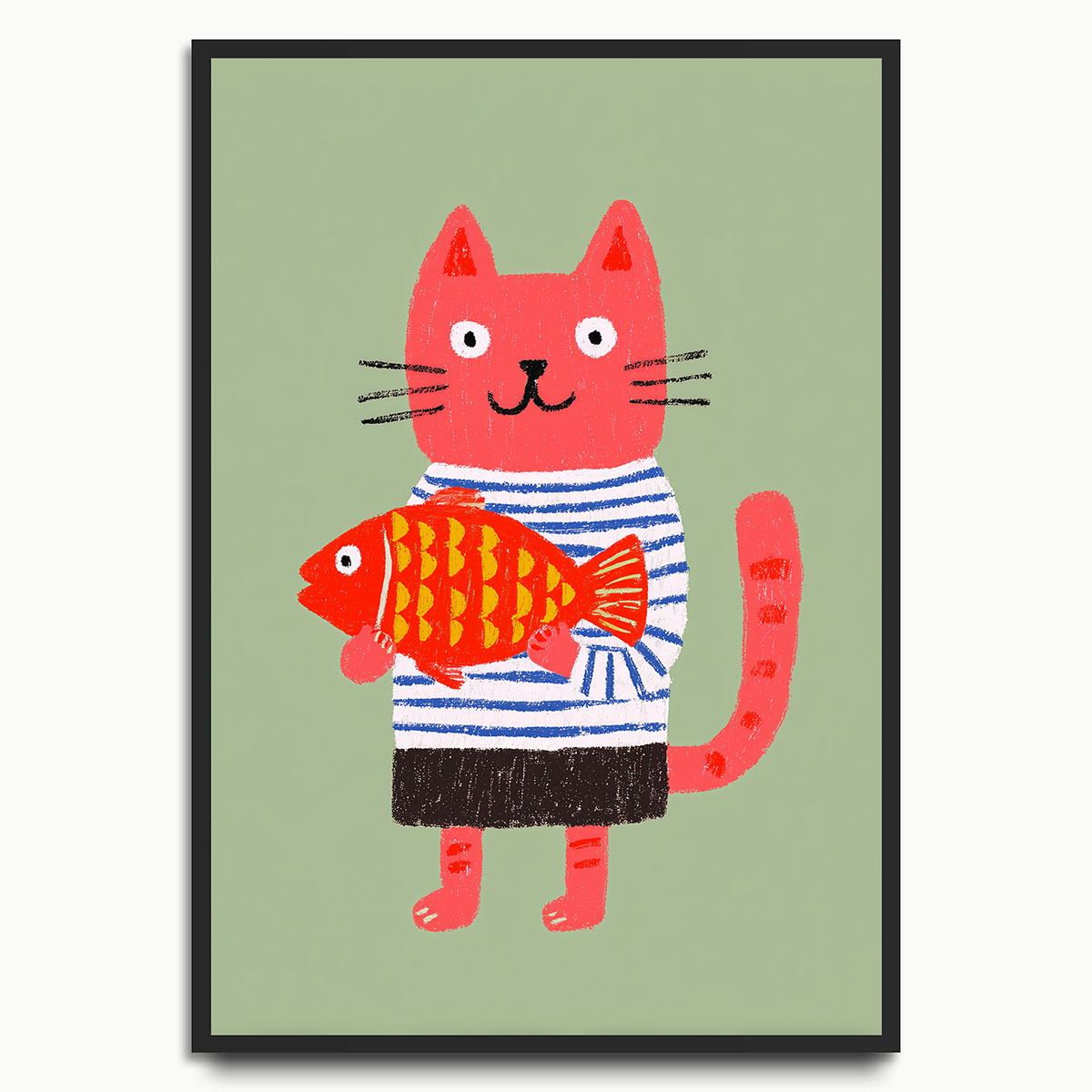 Pastel Green Cat
