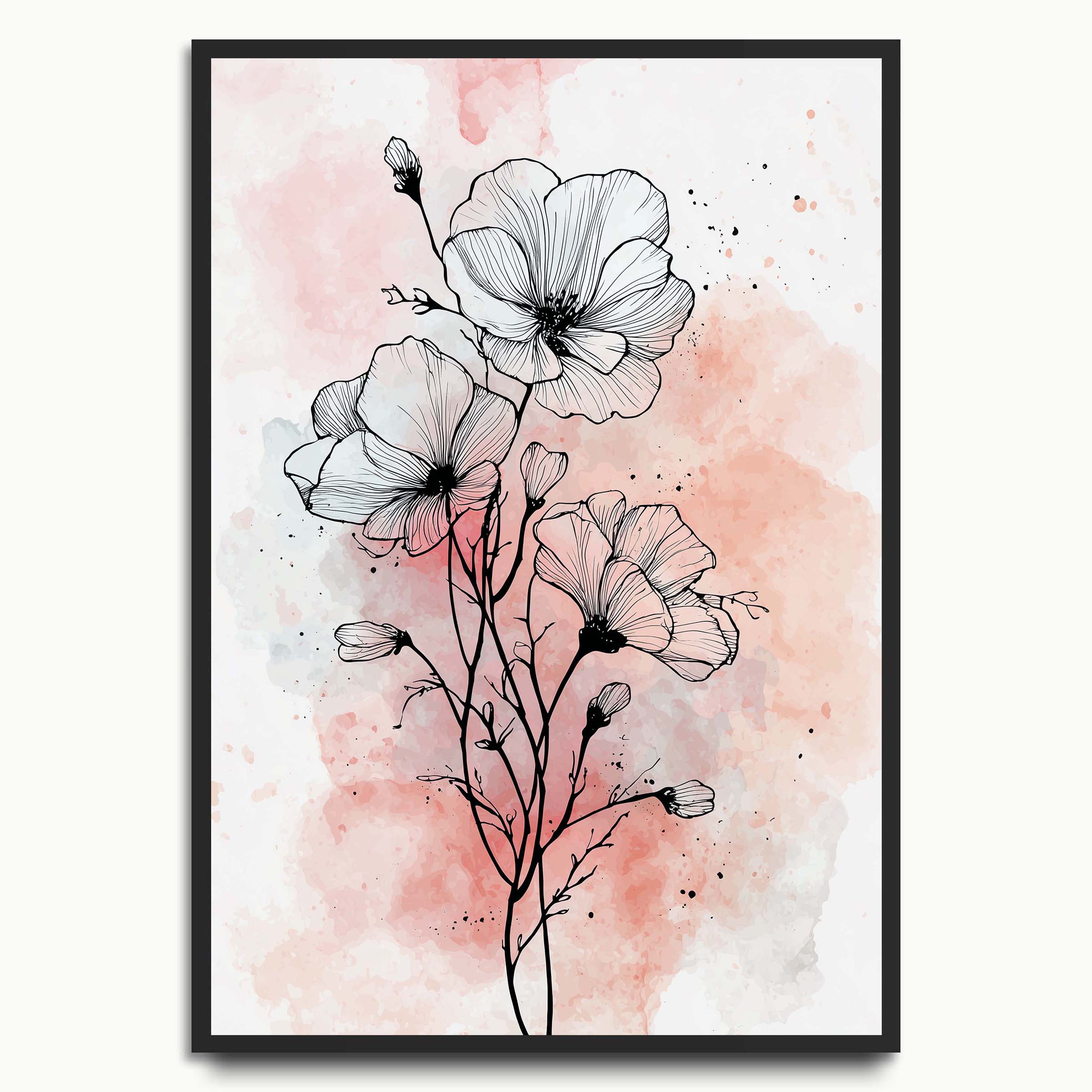 Blush Floral Sketch