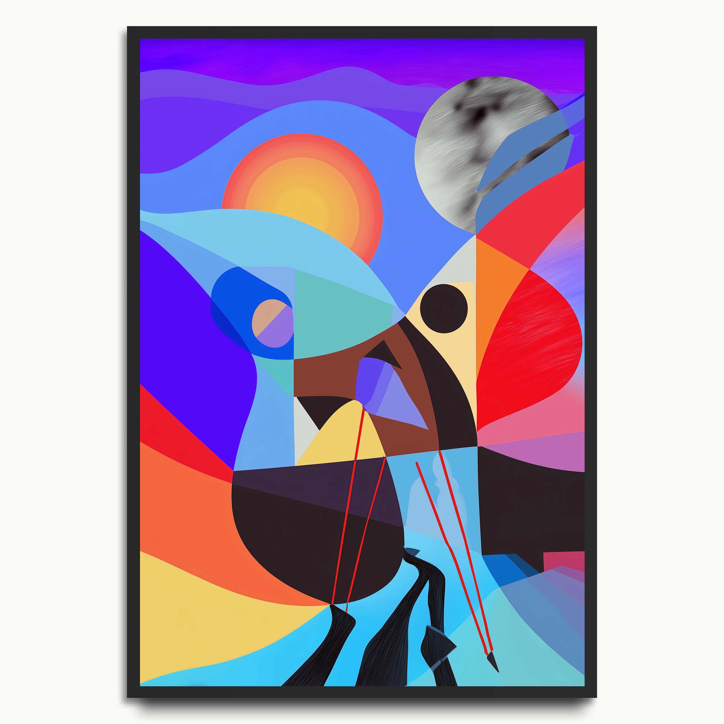 Abstract Geometric Sunset