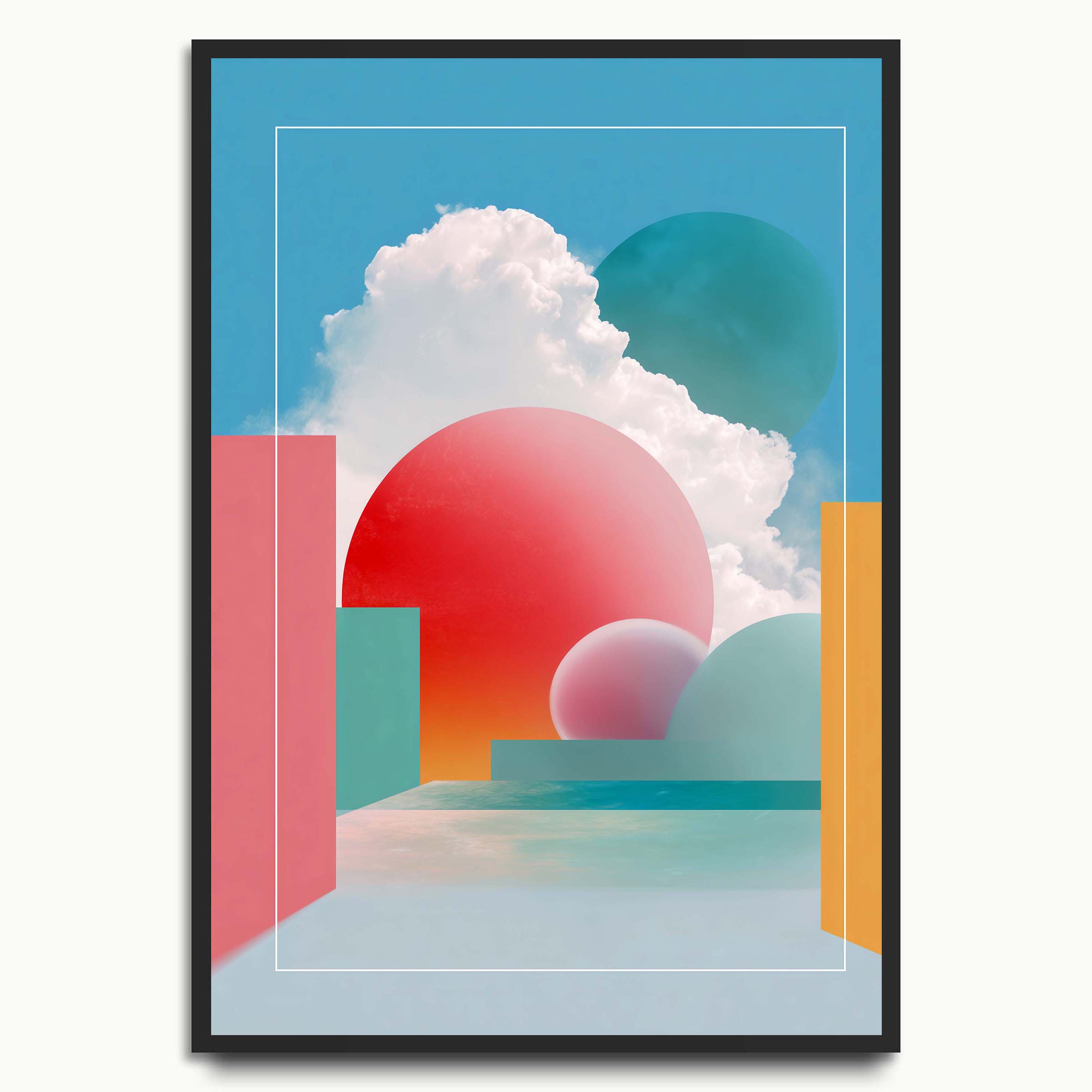 Pastel Coastal Geometry