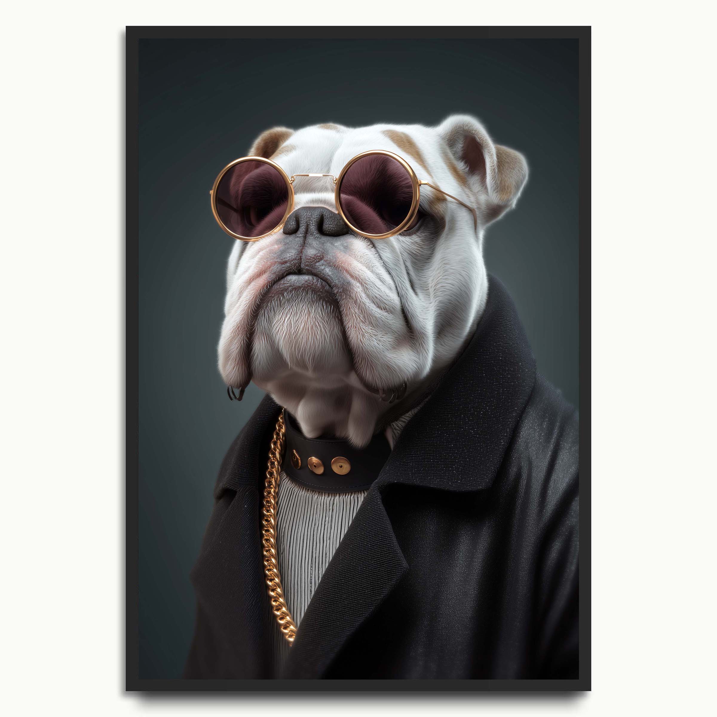 Bulldog Boss in Shades & Gold Chain
