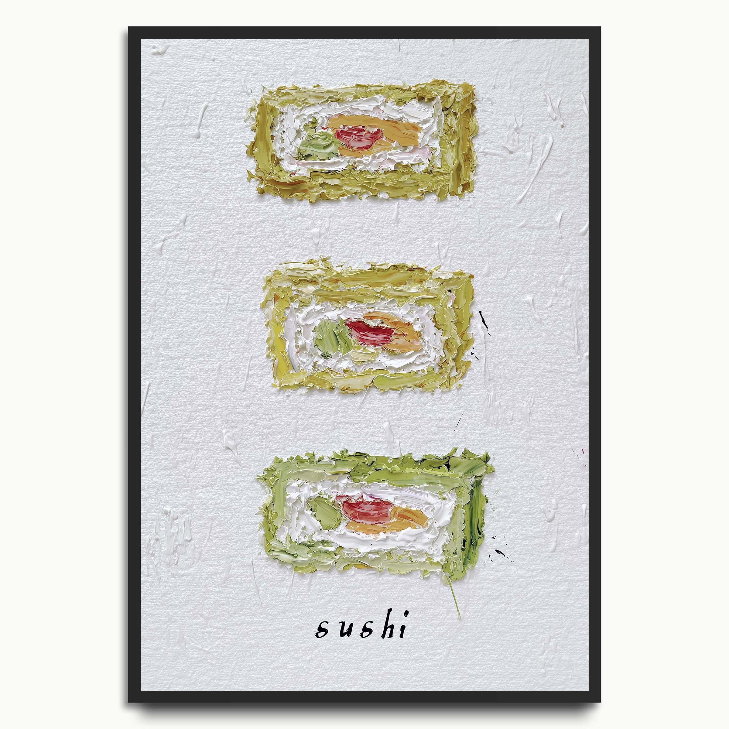 Sushi Brushstroke Art Print