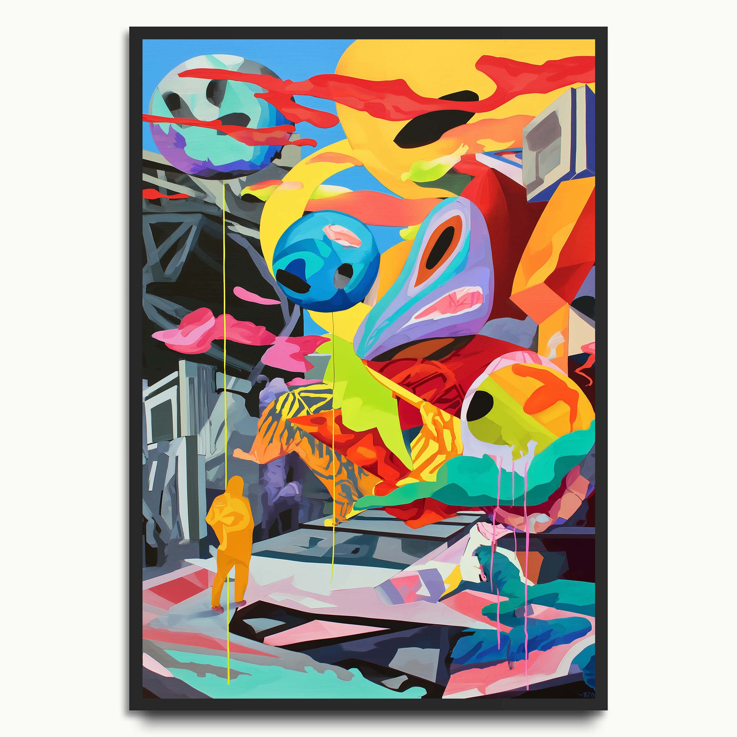 Colourful Abstract Surreal Scene Art Print