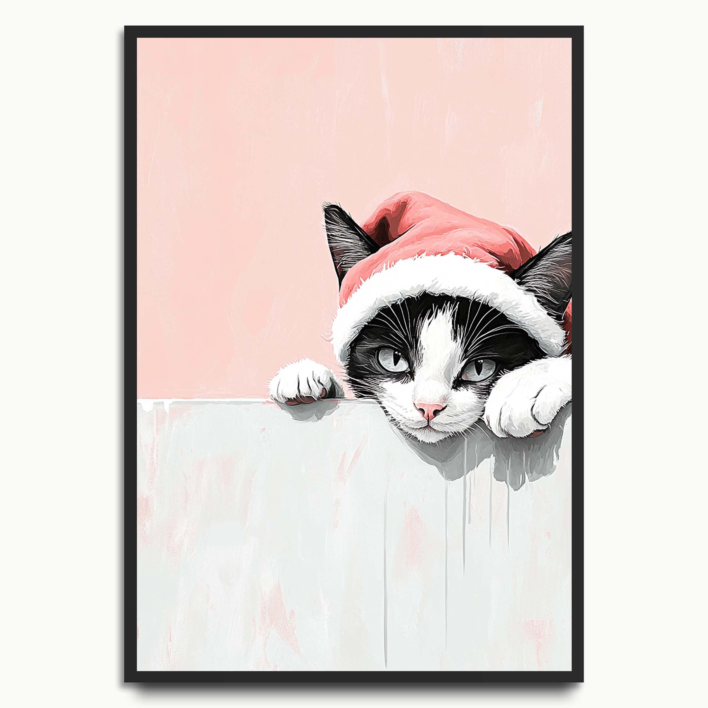 Christmas Cat Peek