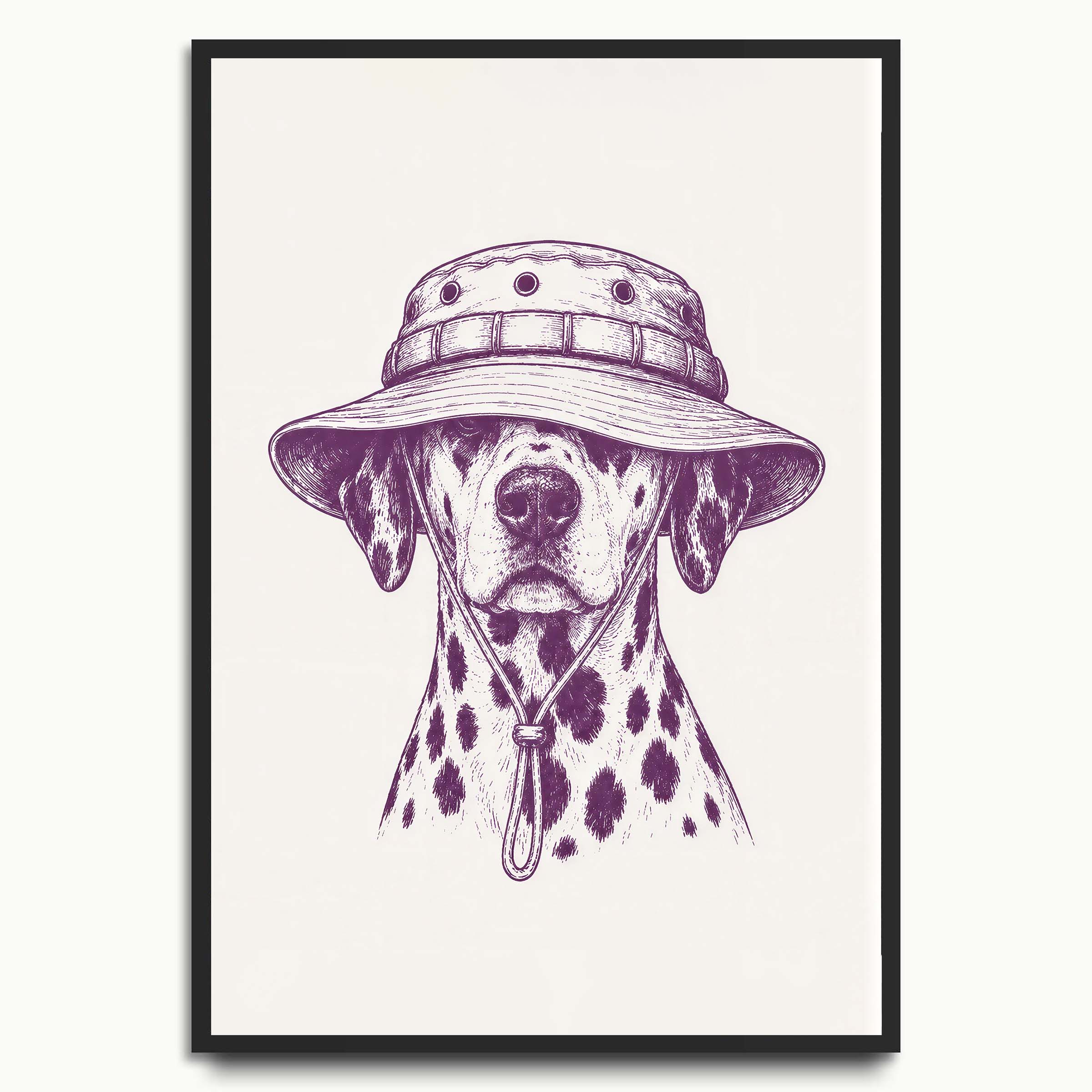 Purple Bucket Hat Dalmatian