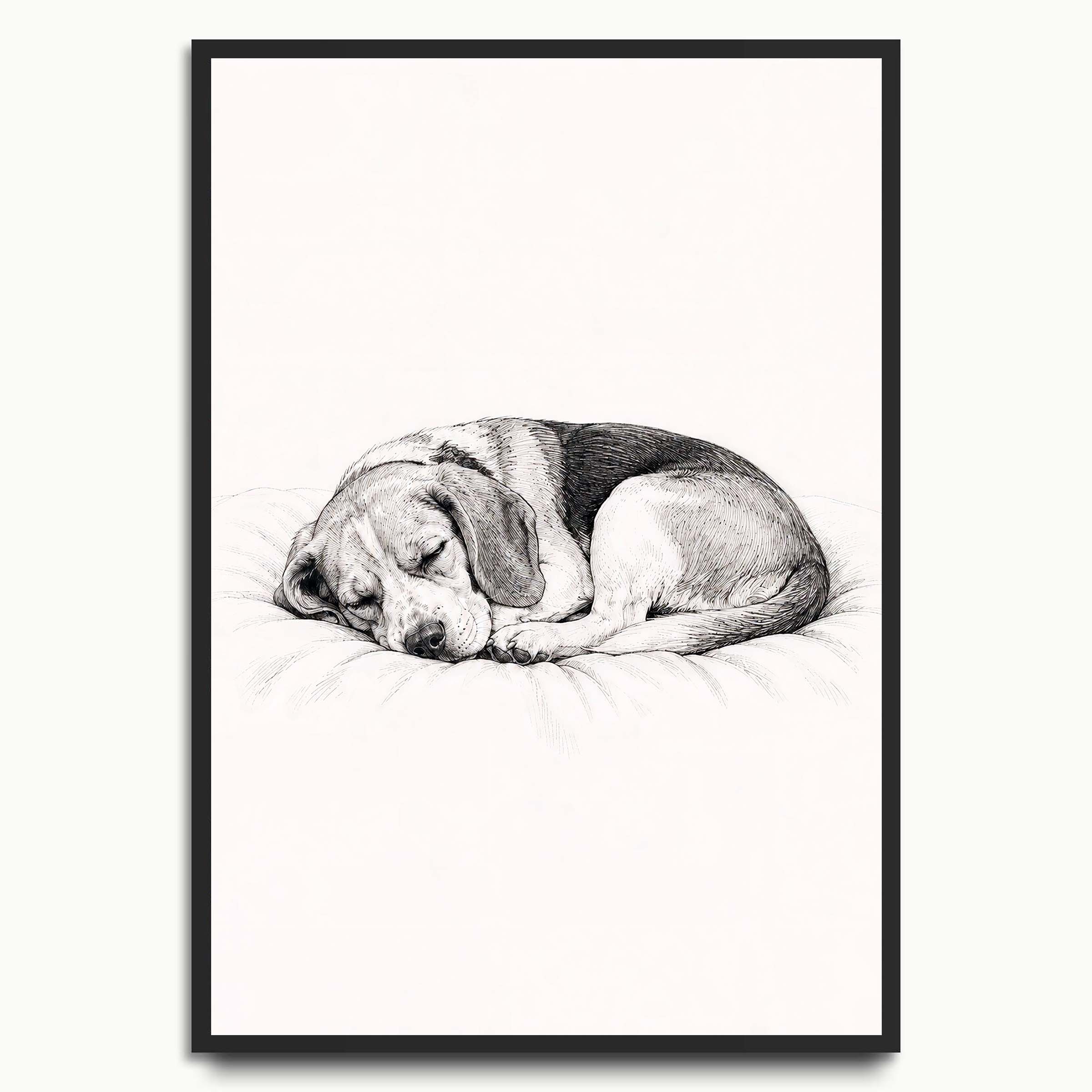 Sleeping Beagle Sketch