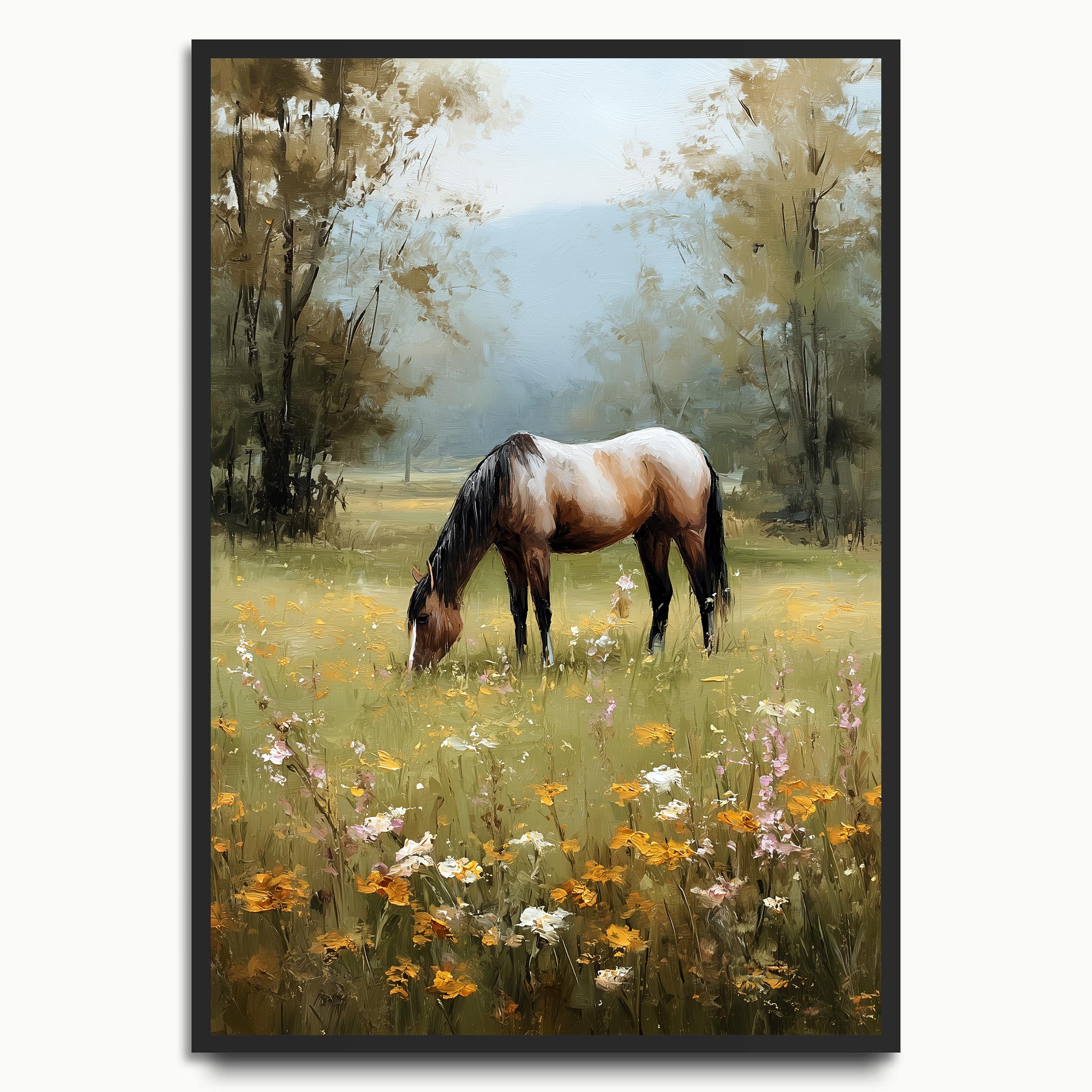 Watercolour Horse Graze