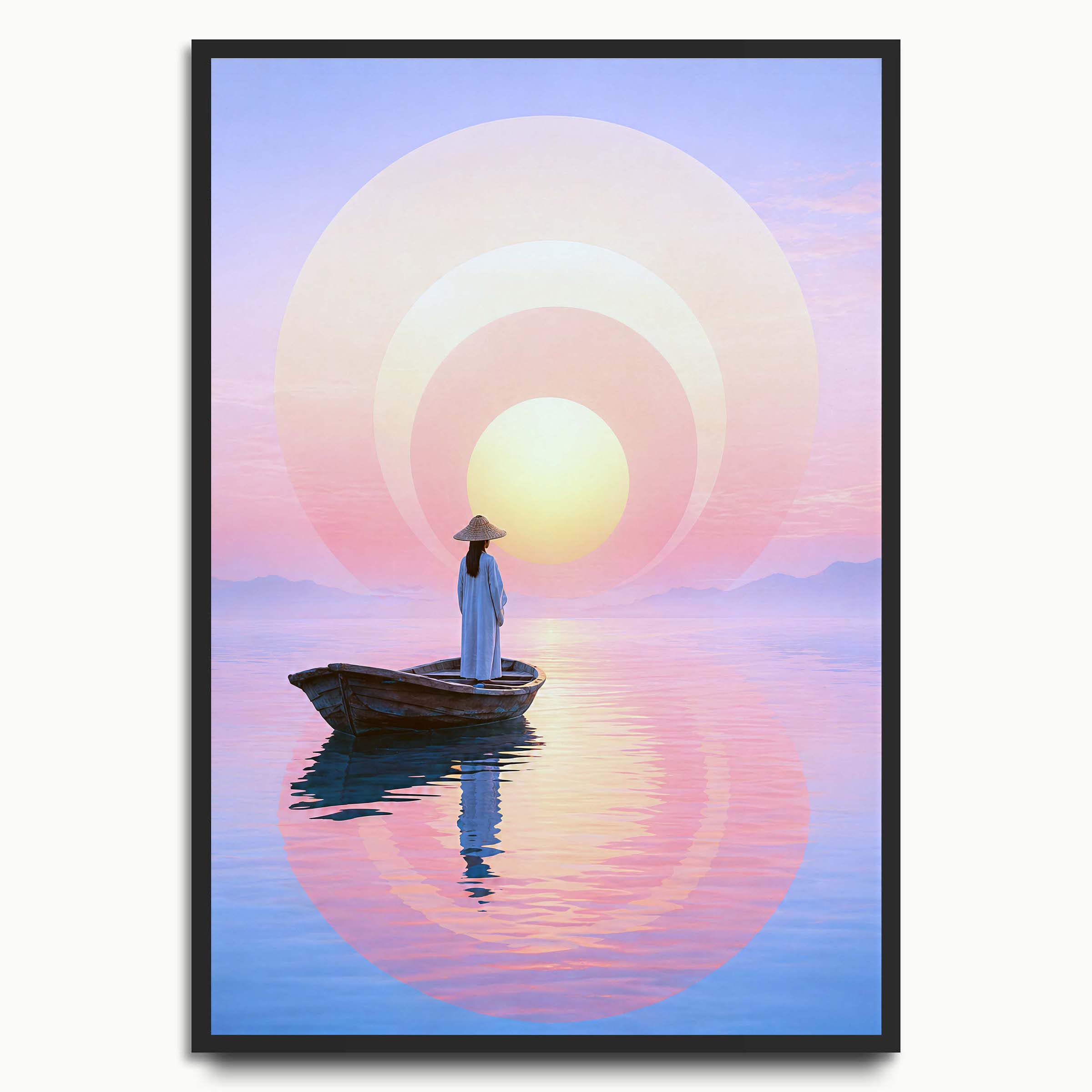 Sunset Boat Reflection