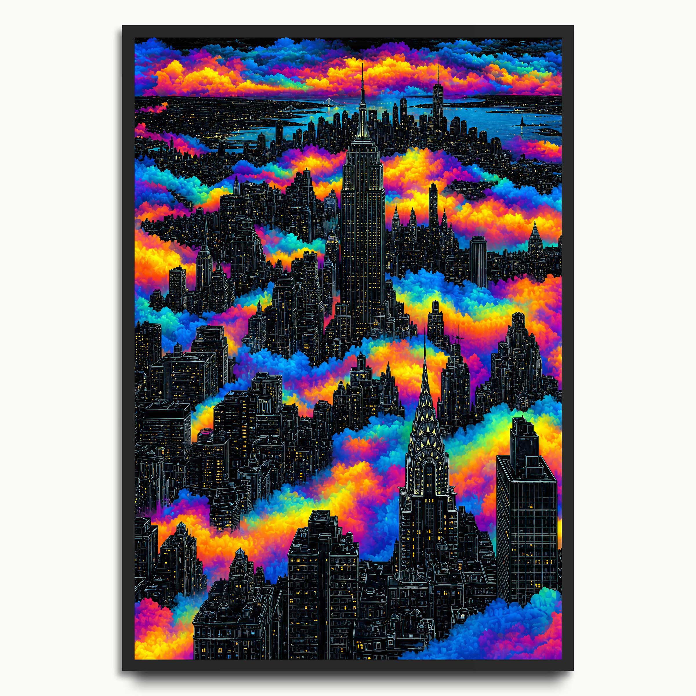 Neon City Grid