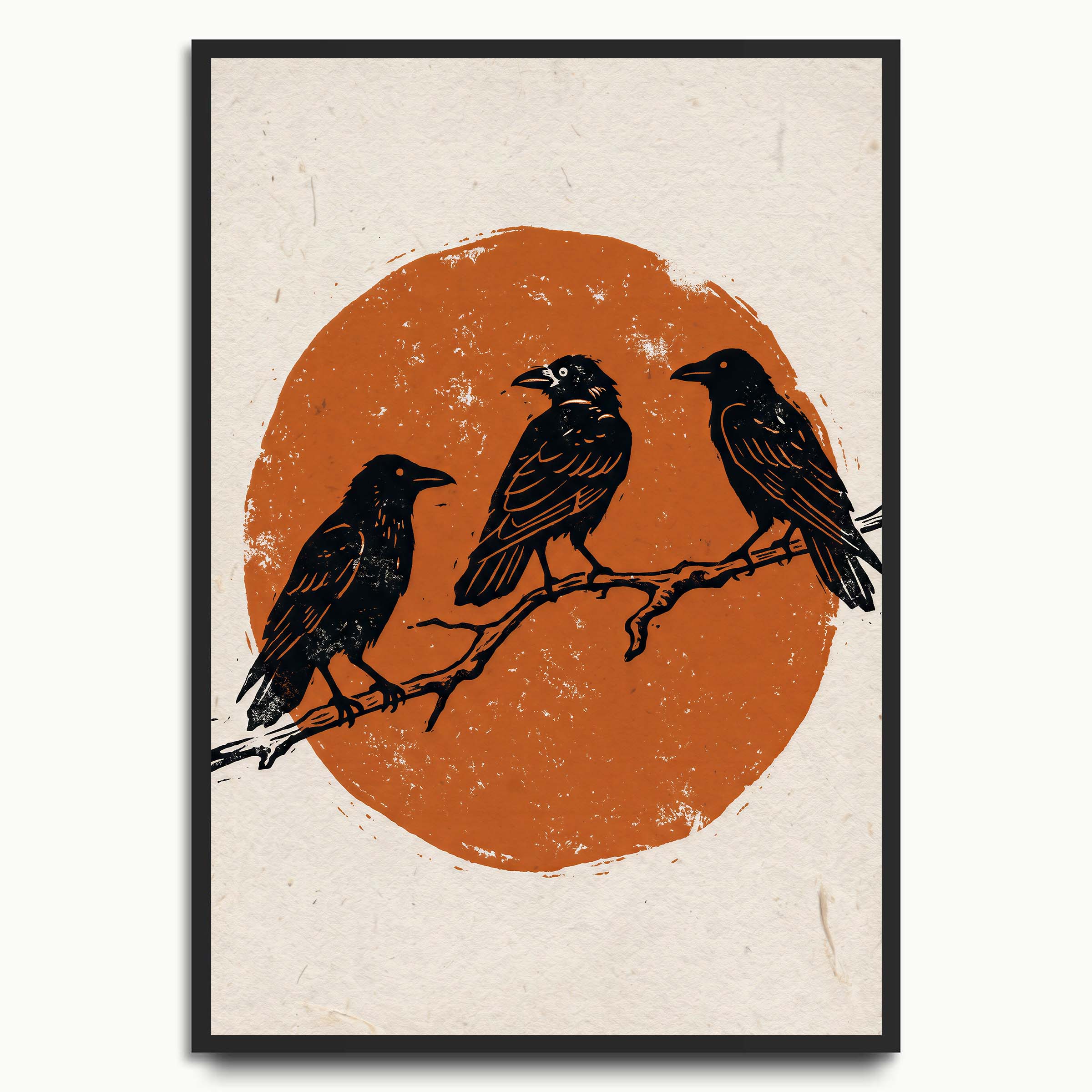 Three Ravens at Dusk