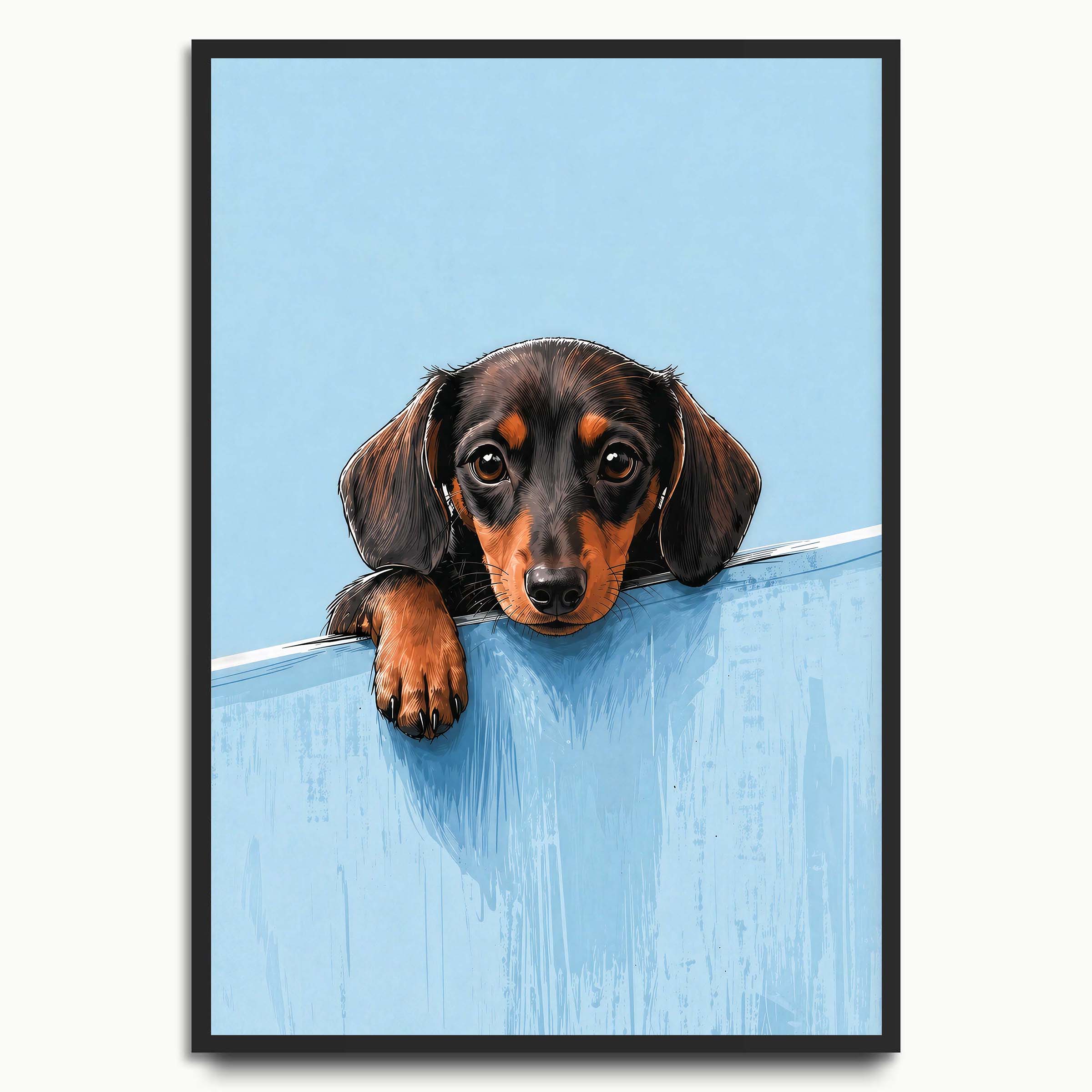 Blue Wall Dachshund