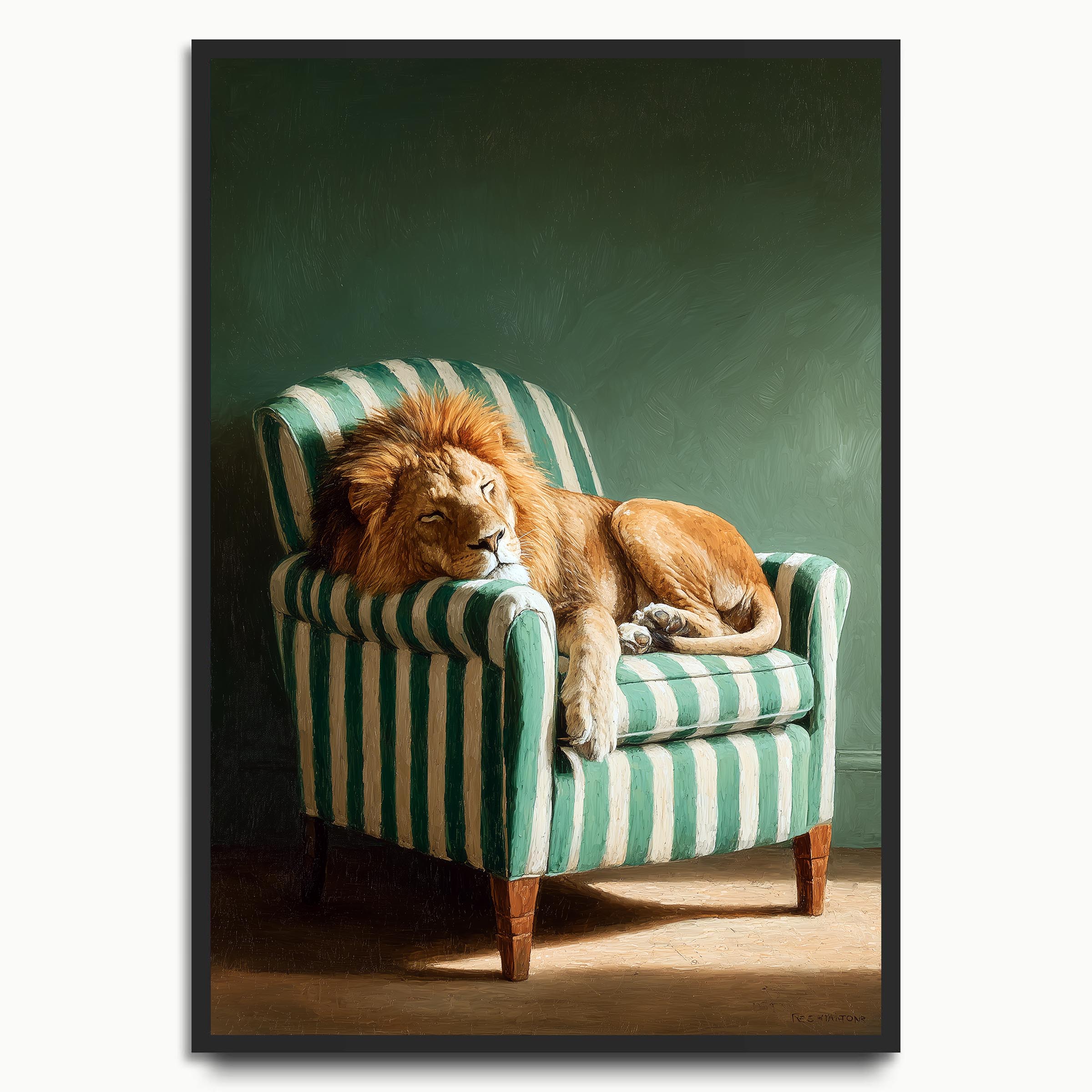 Green Lion Armchair