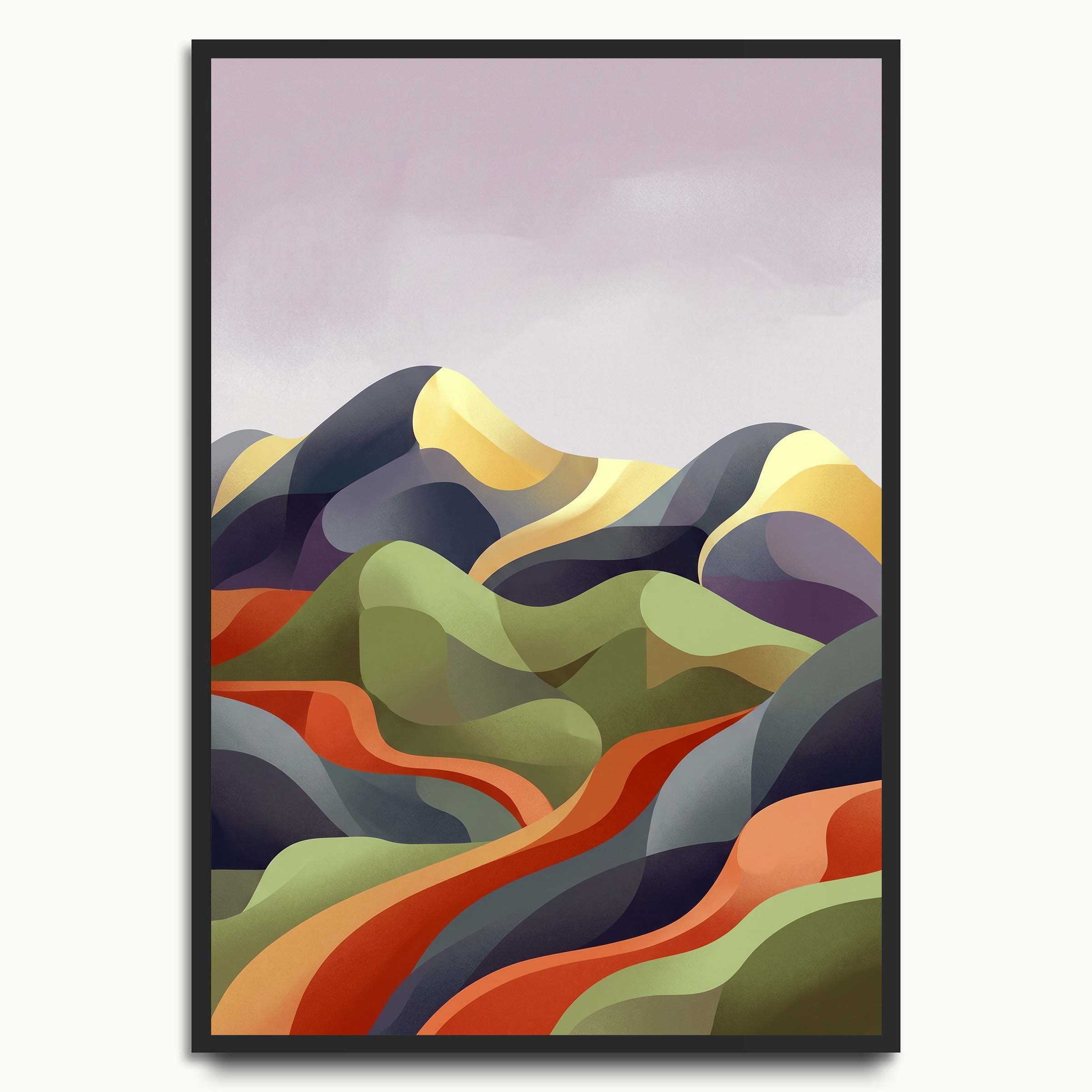 Ribboned Mountain Abstract