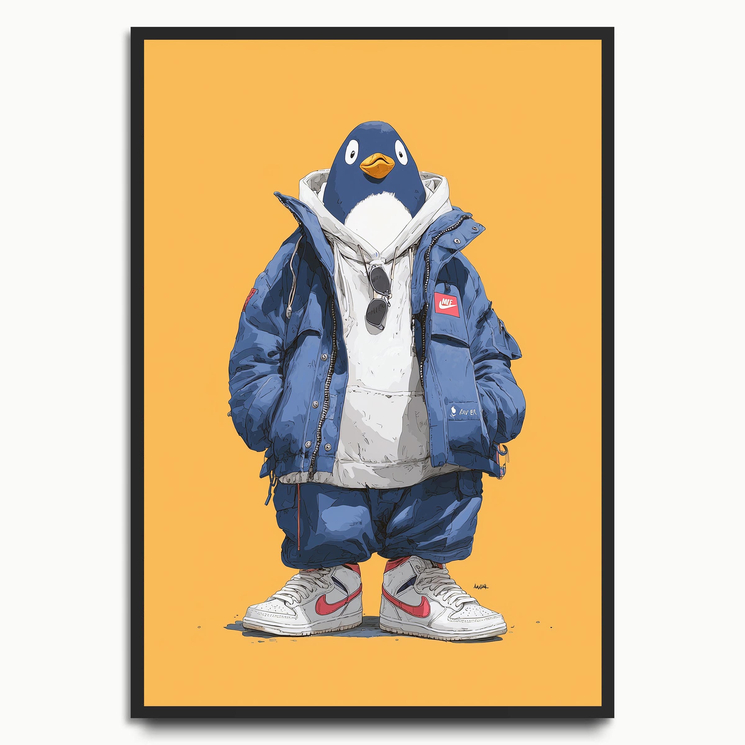Chill Penguin animal art prints