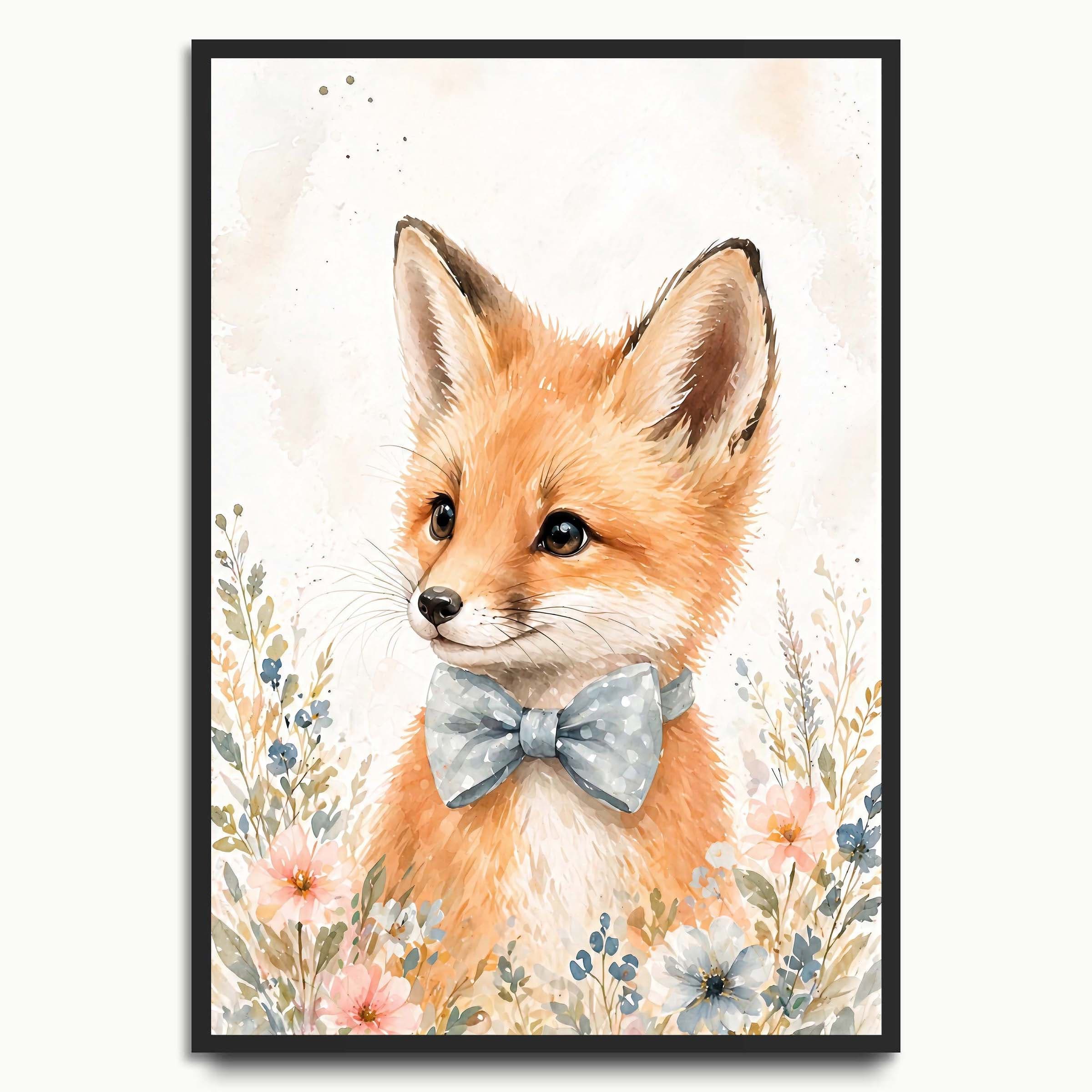 Dapper Fox Cub animal art prints