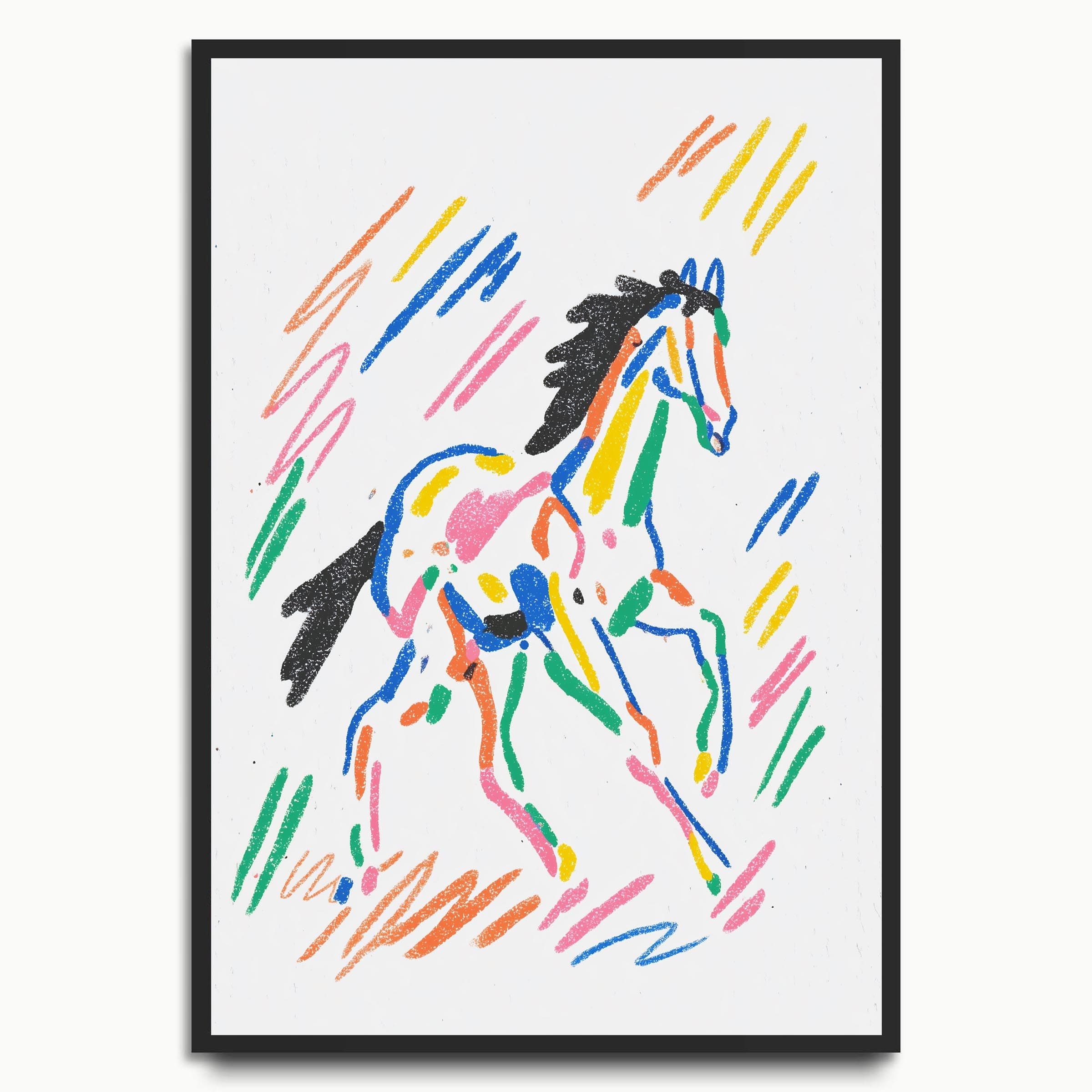 Horse Scribble animal art prints