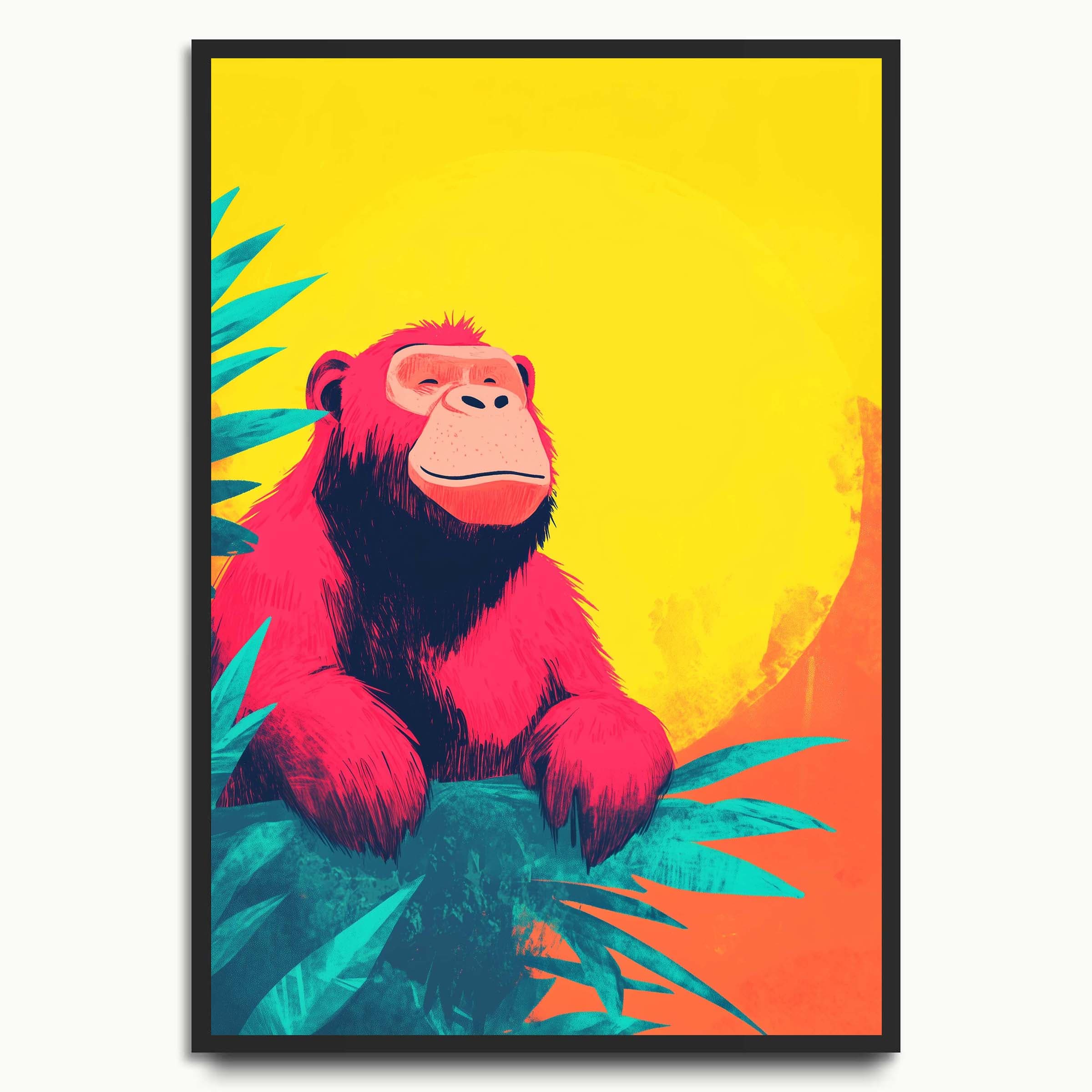 Yellow Ape animal art prints