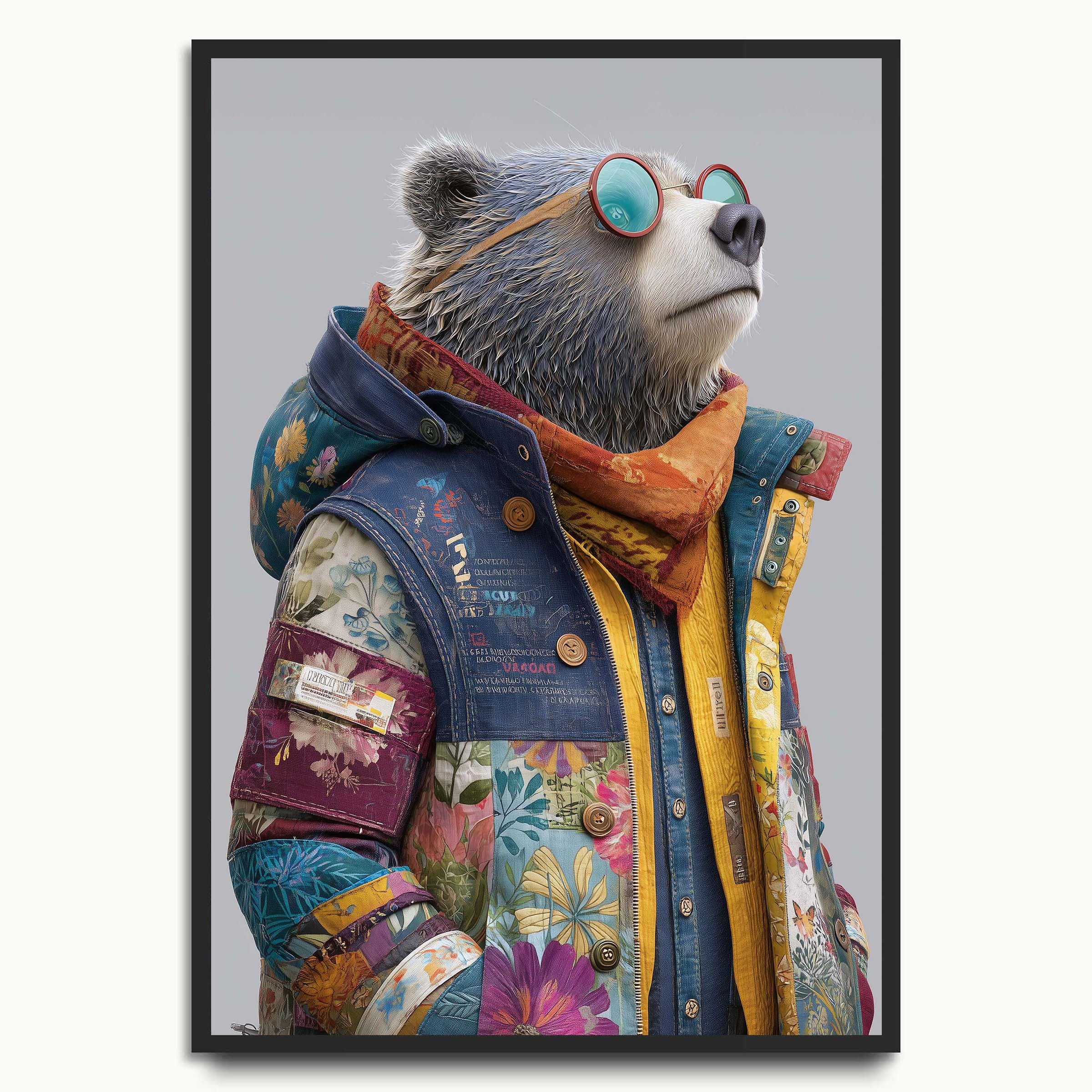 Adventurer Bear animal art prints