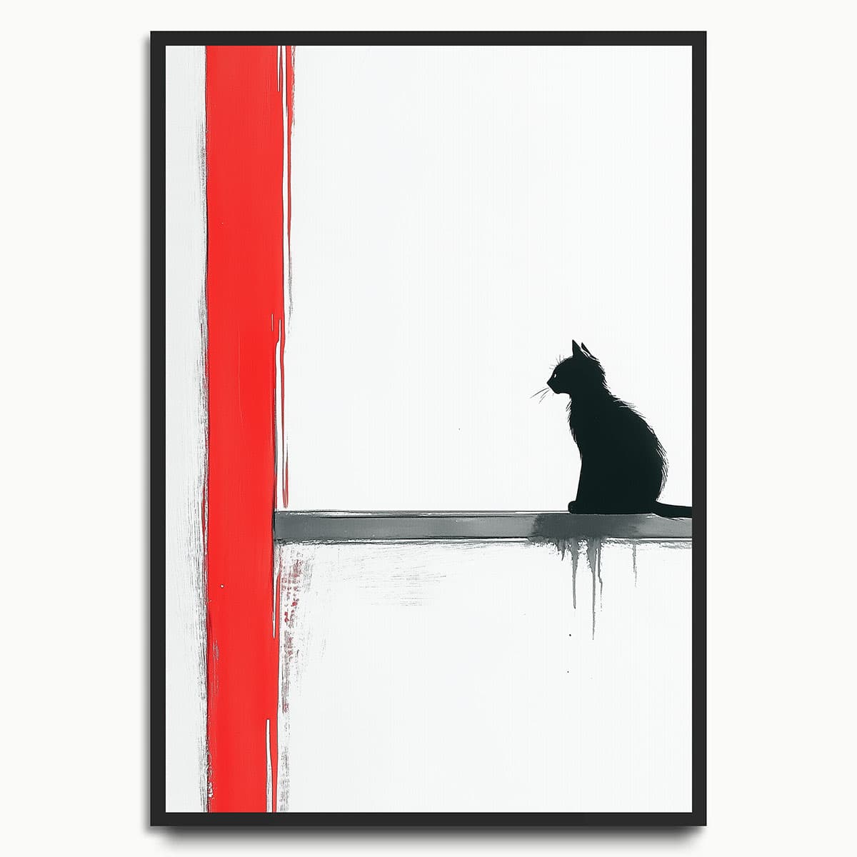 Crimson Watch cat art prints