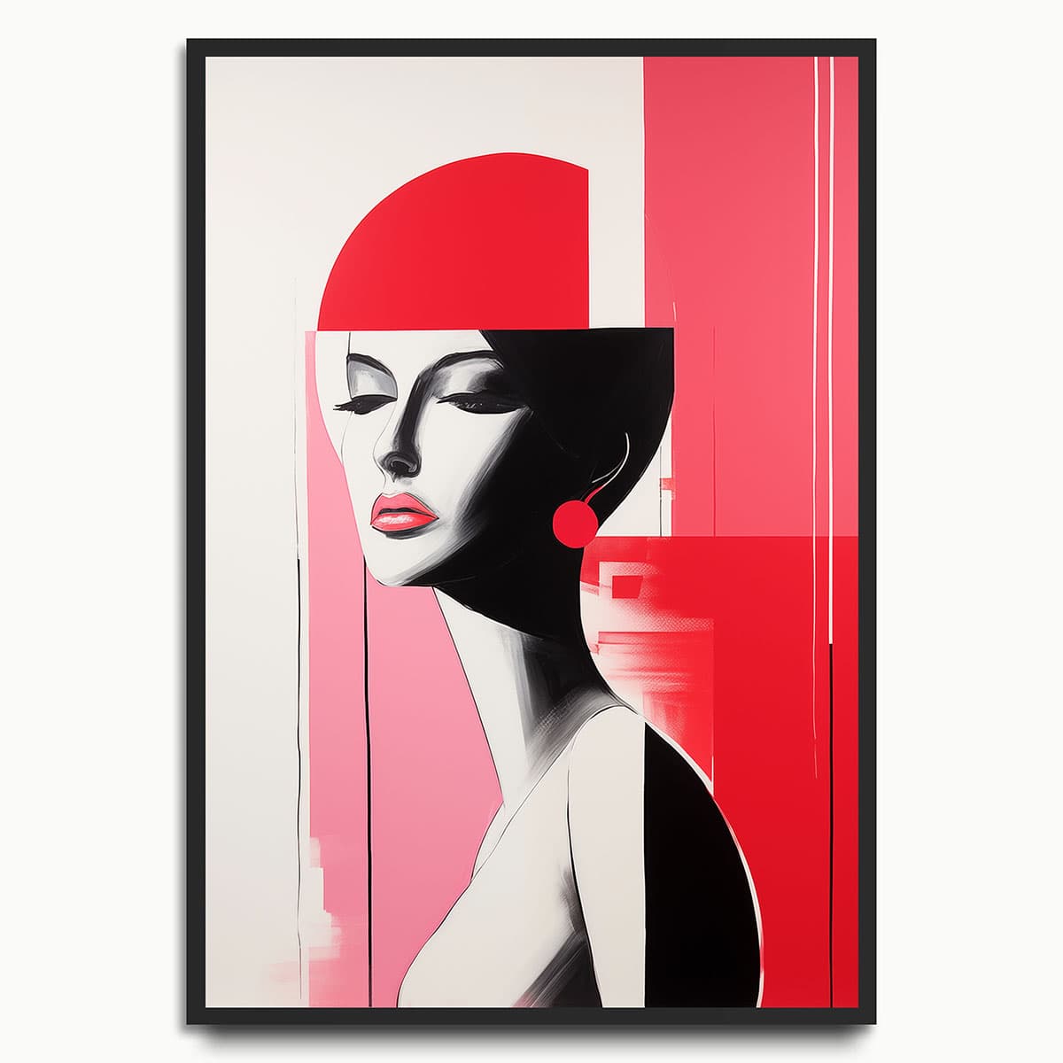 Pink Profile Portrait portrait & figure prints