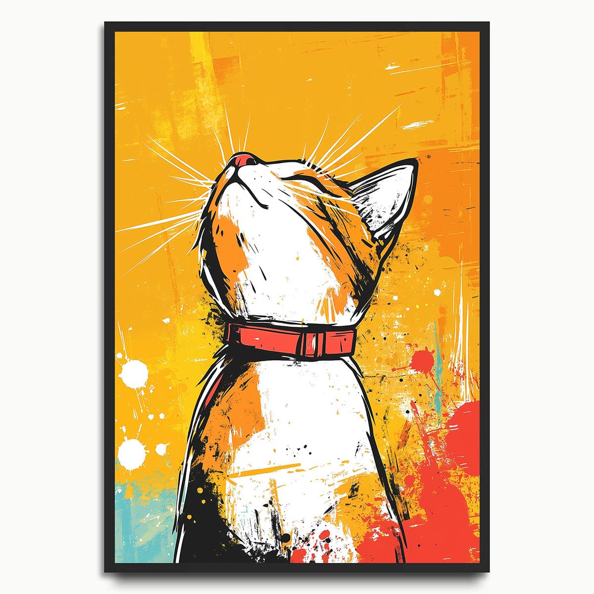 Sunshine Cat Stretch cat art prints
