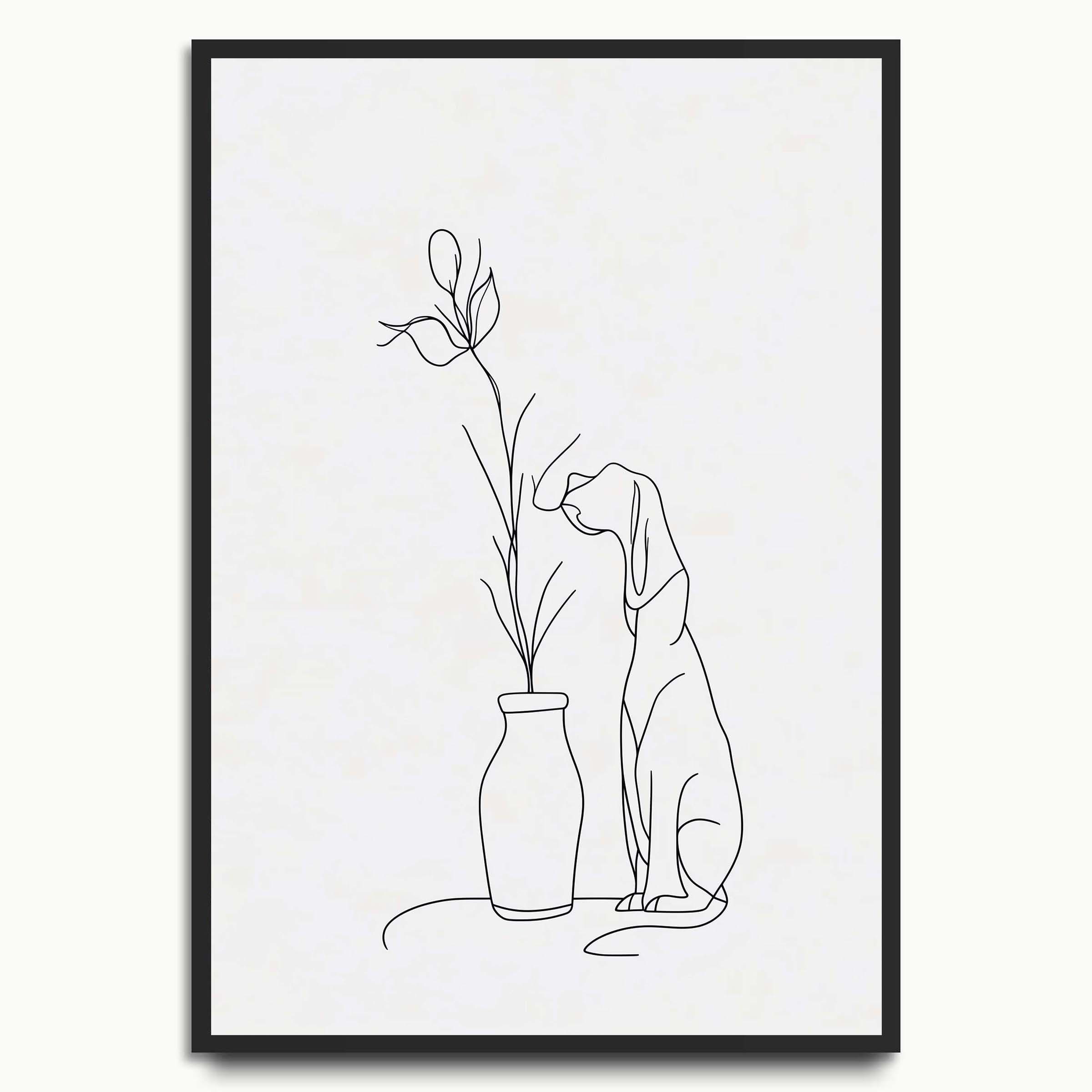 Curious Pup dog art prints