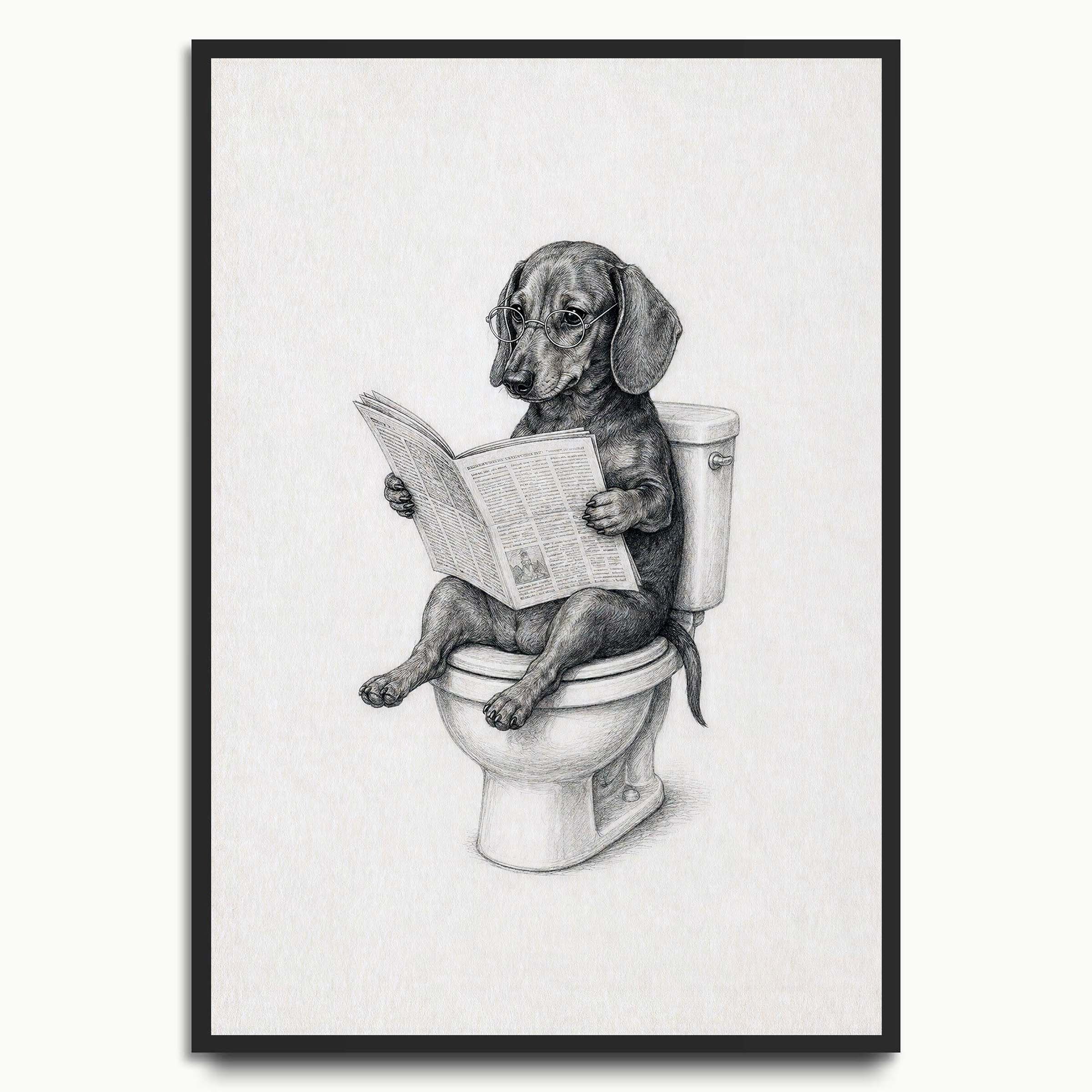 Reading Retriever dog art prints