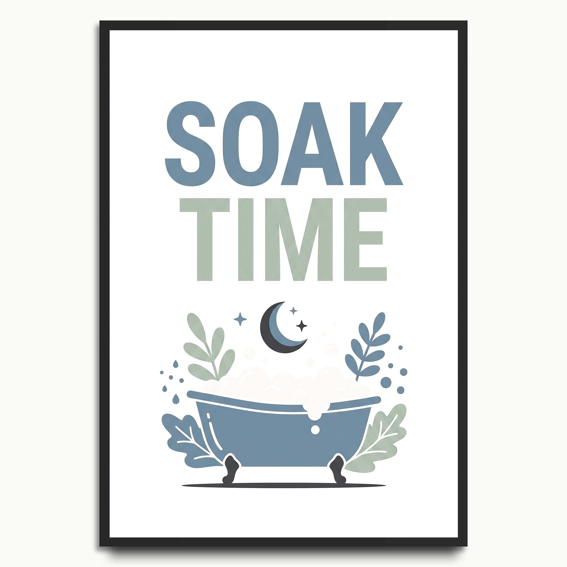 Soak Time typography prints