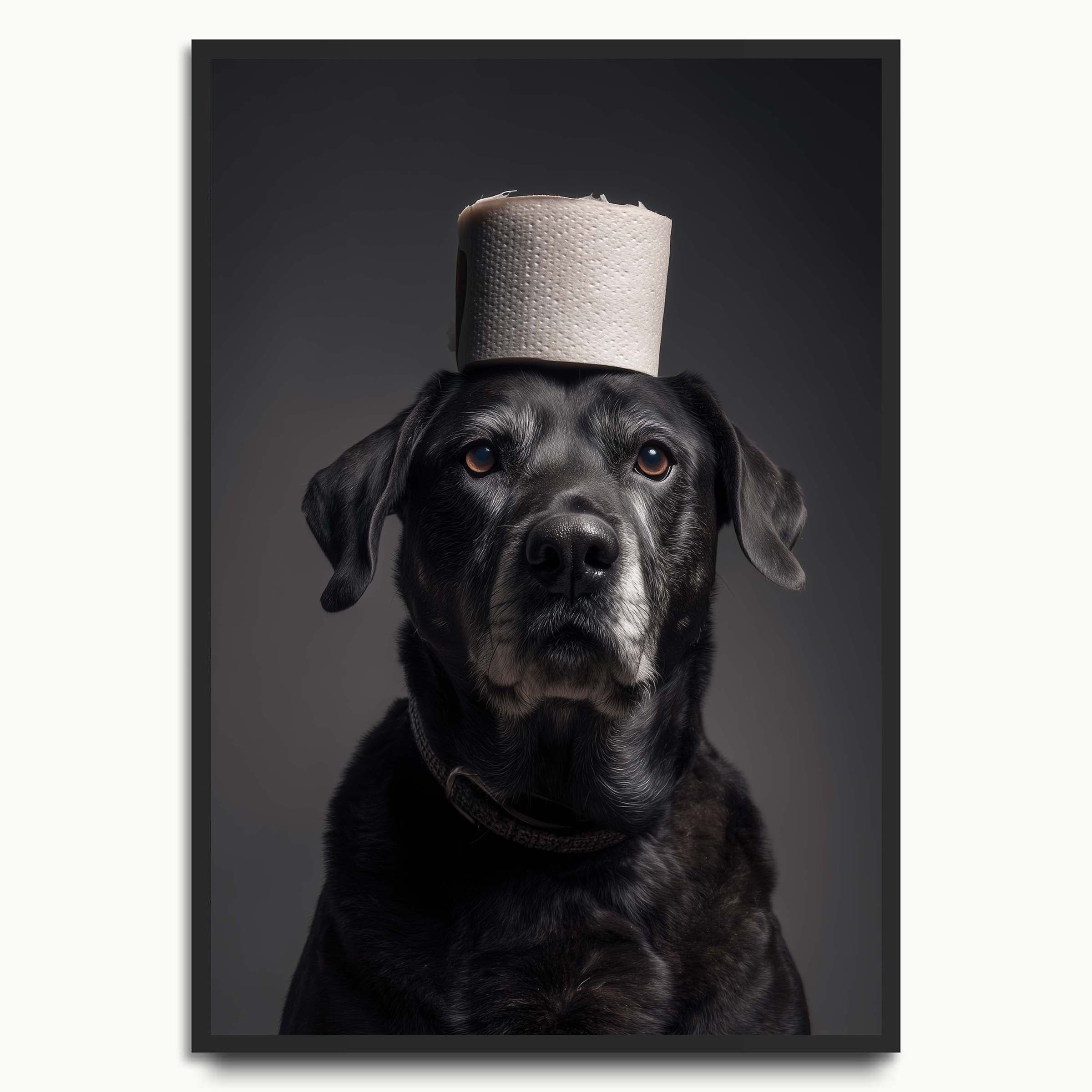 Toilet Roll Lab dog art prints