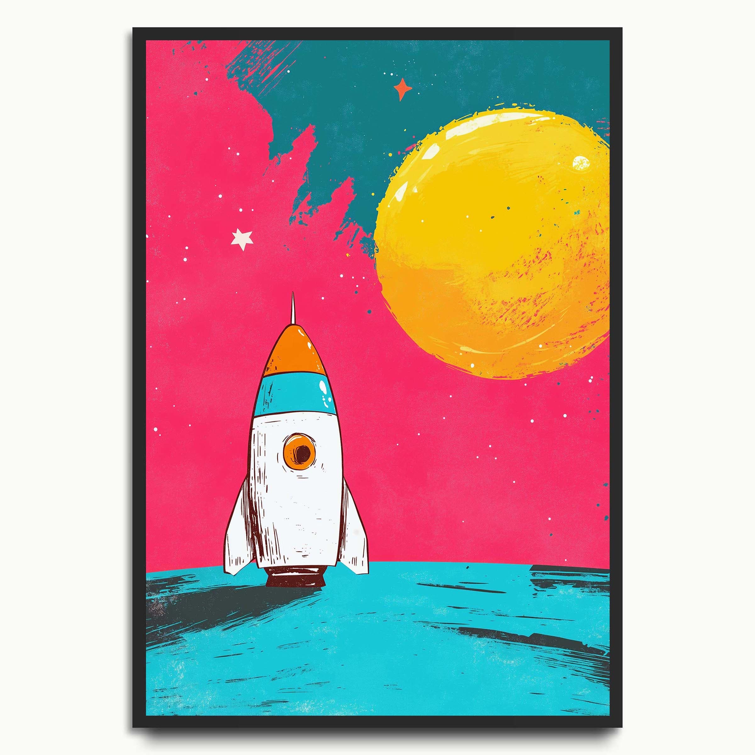 Retro Rocket space & celestial prints