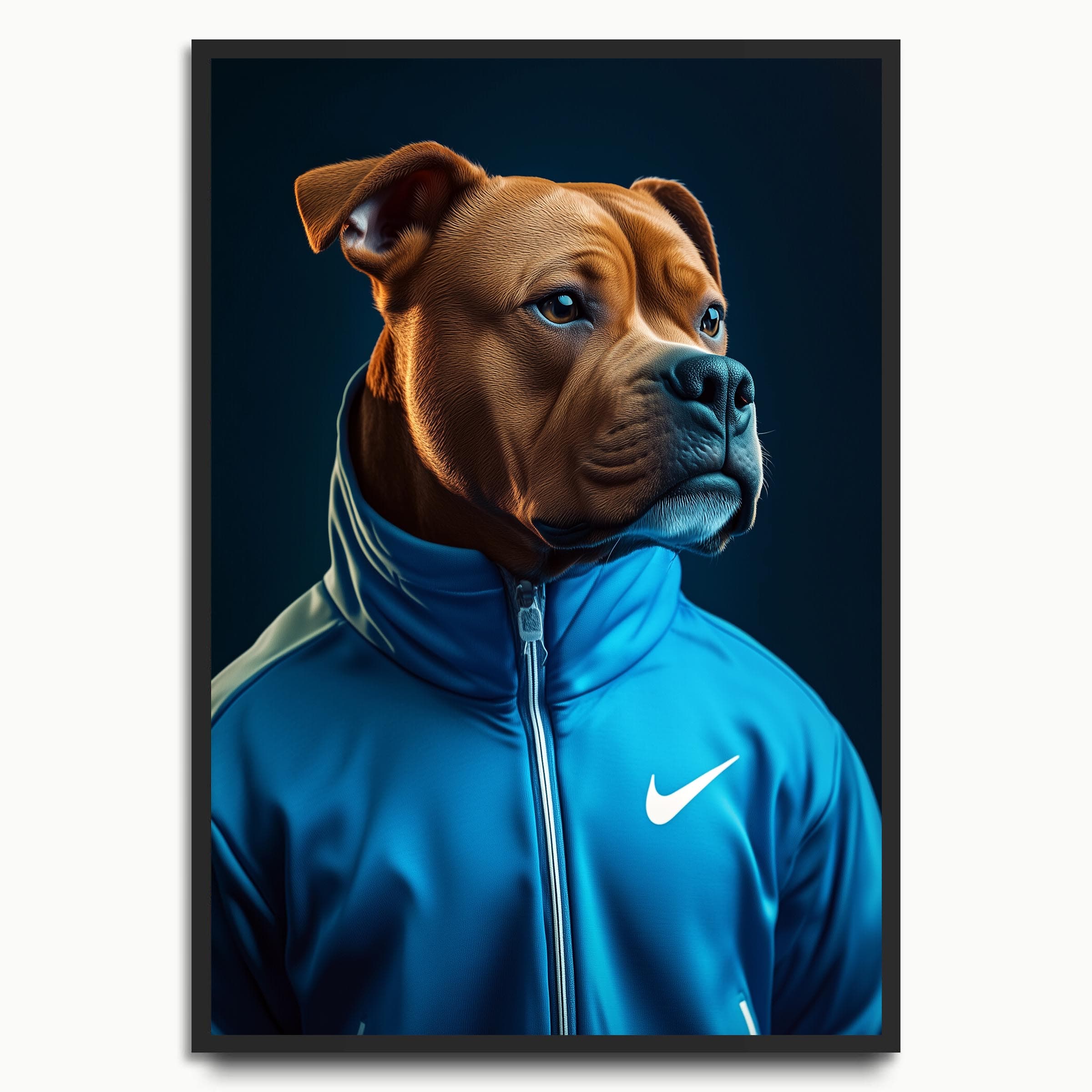 Blue Tracks dog art prints