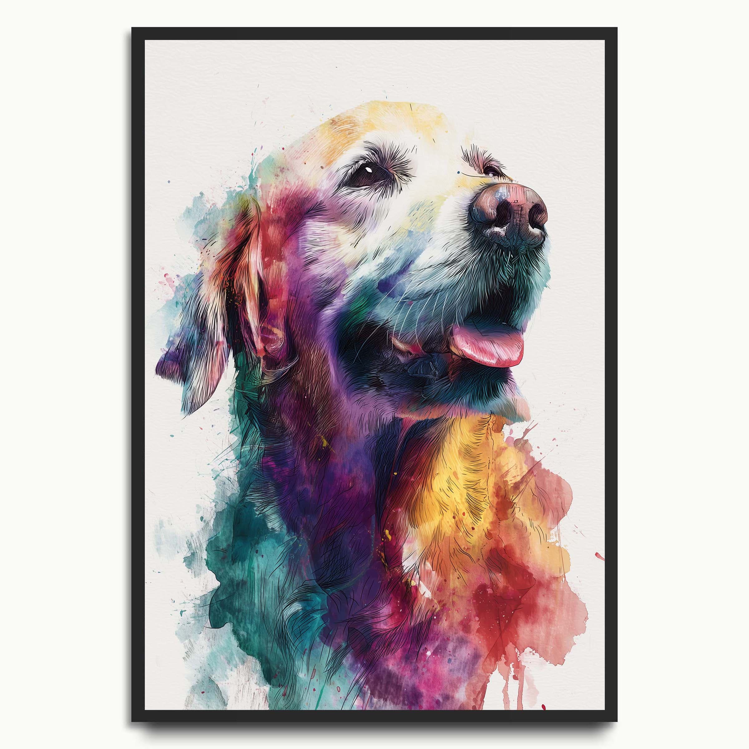 Colour Burst Lab dog art prints