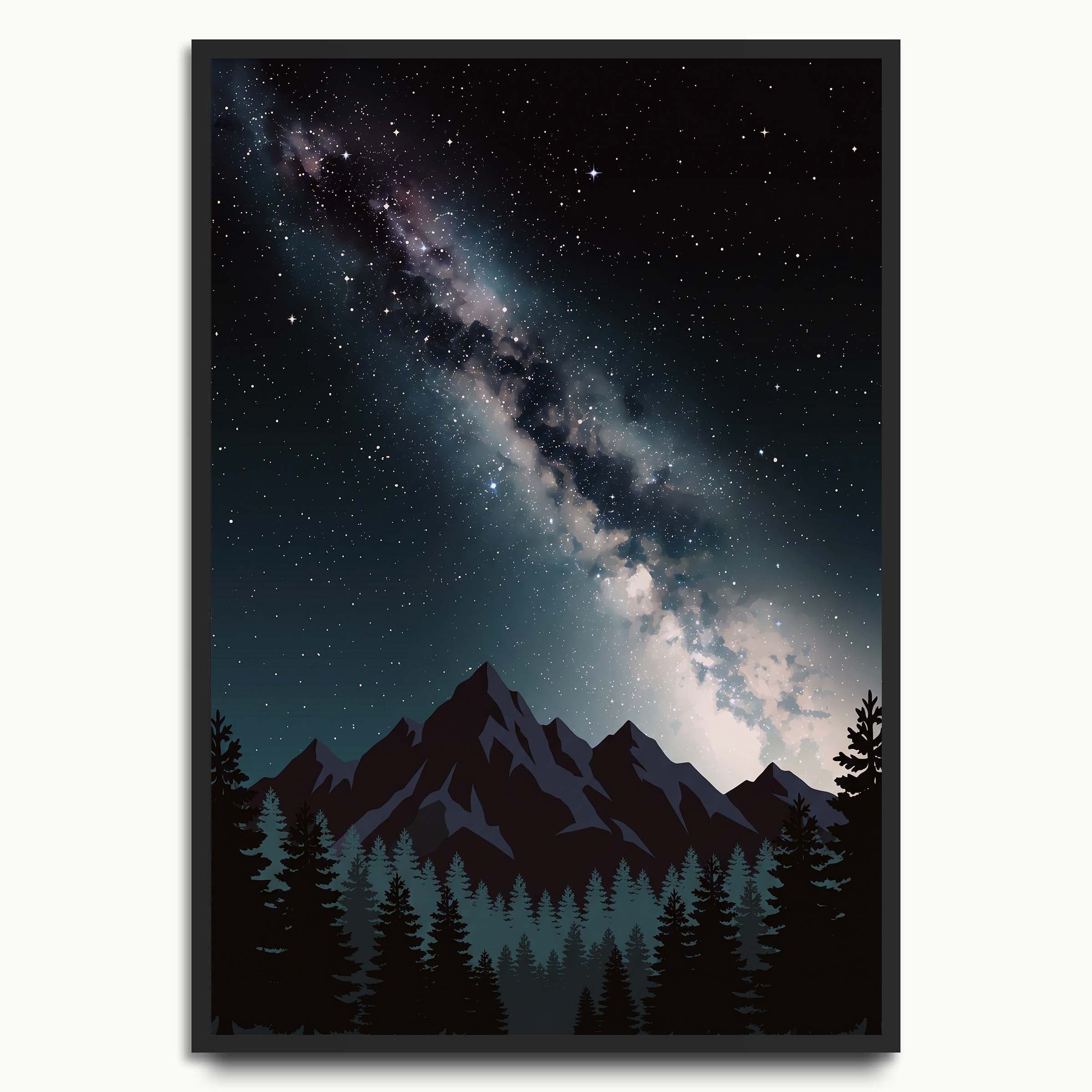 Milky Way Mountains space & celestial prints