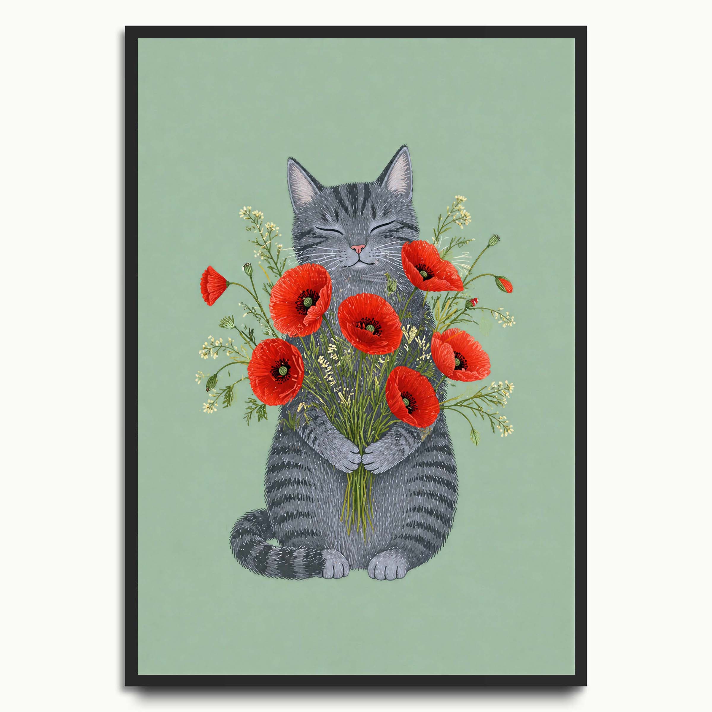 Poppy Cat cat art prints