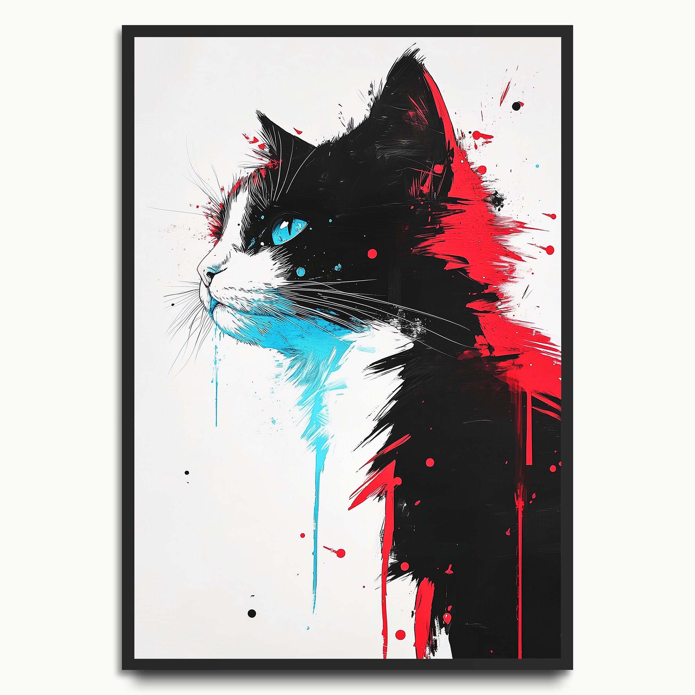 Painted Whiskers cat art prints