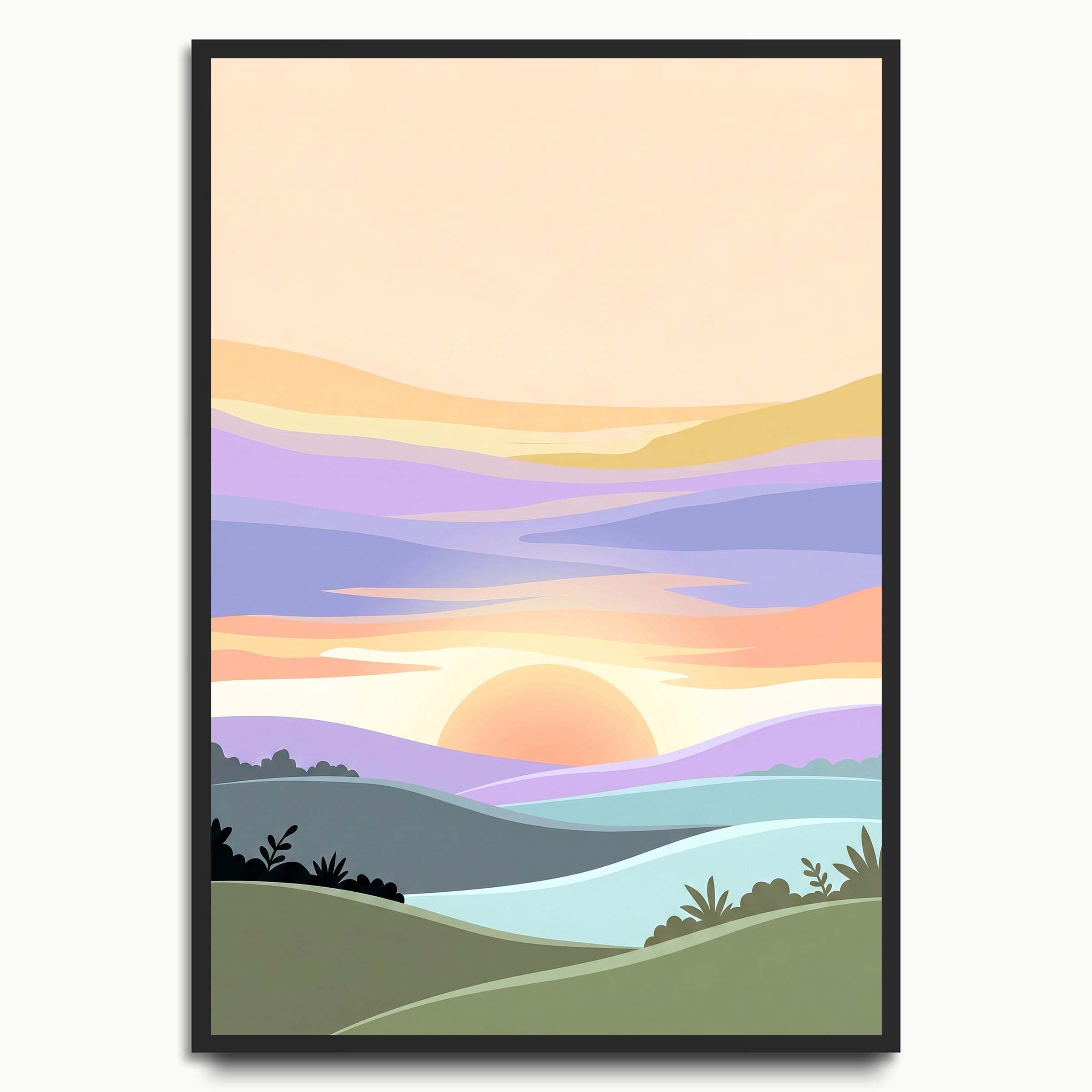Pastel Horizon landscape art prints