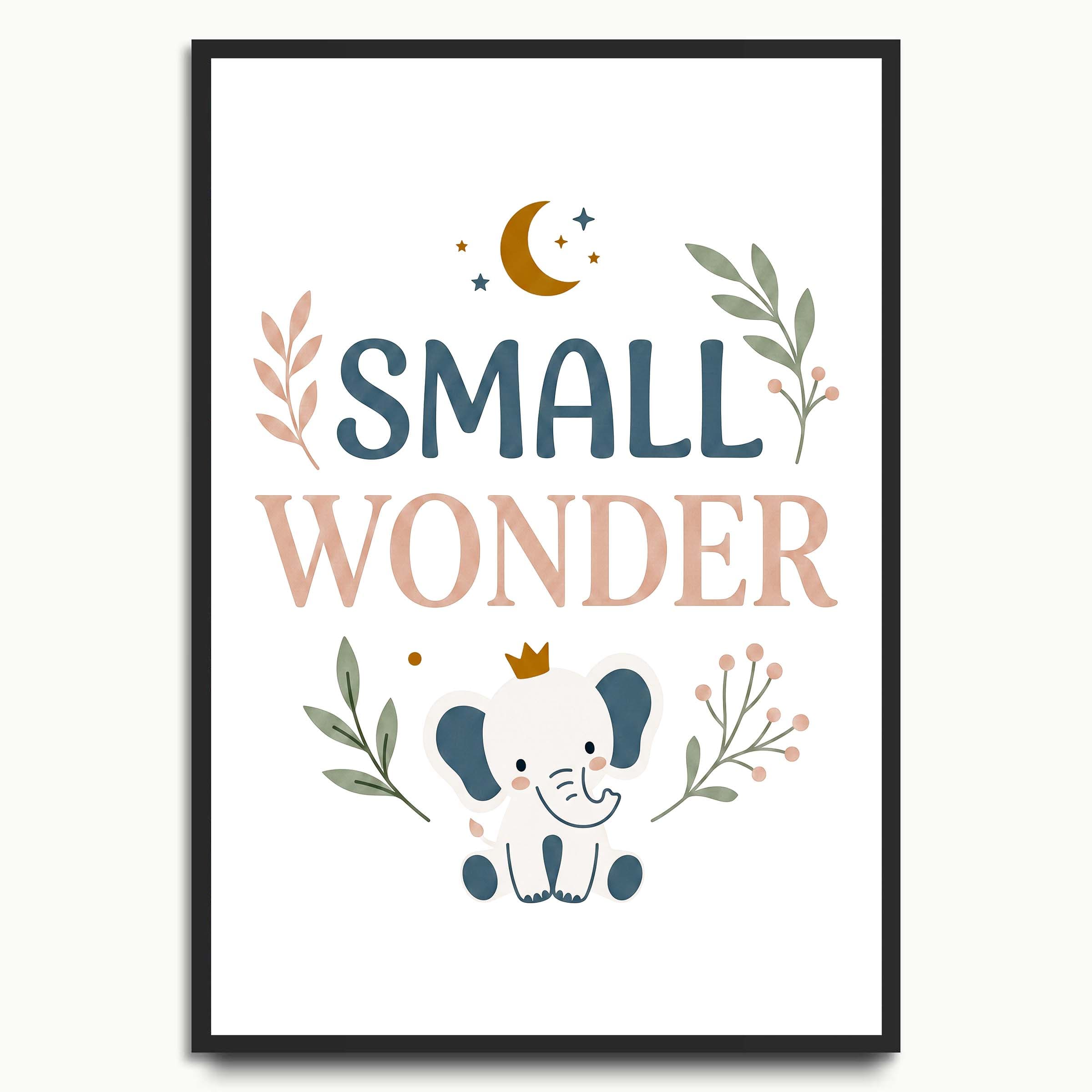 Small Wonder Elephant typography prints