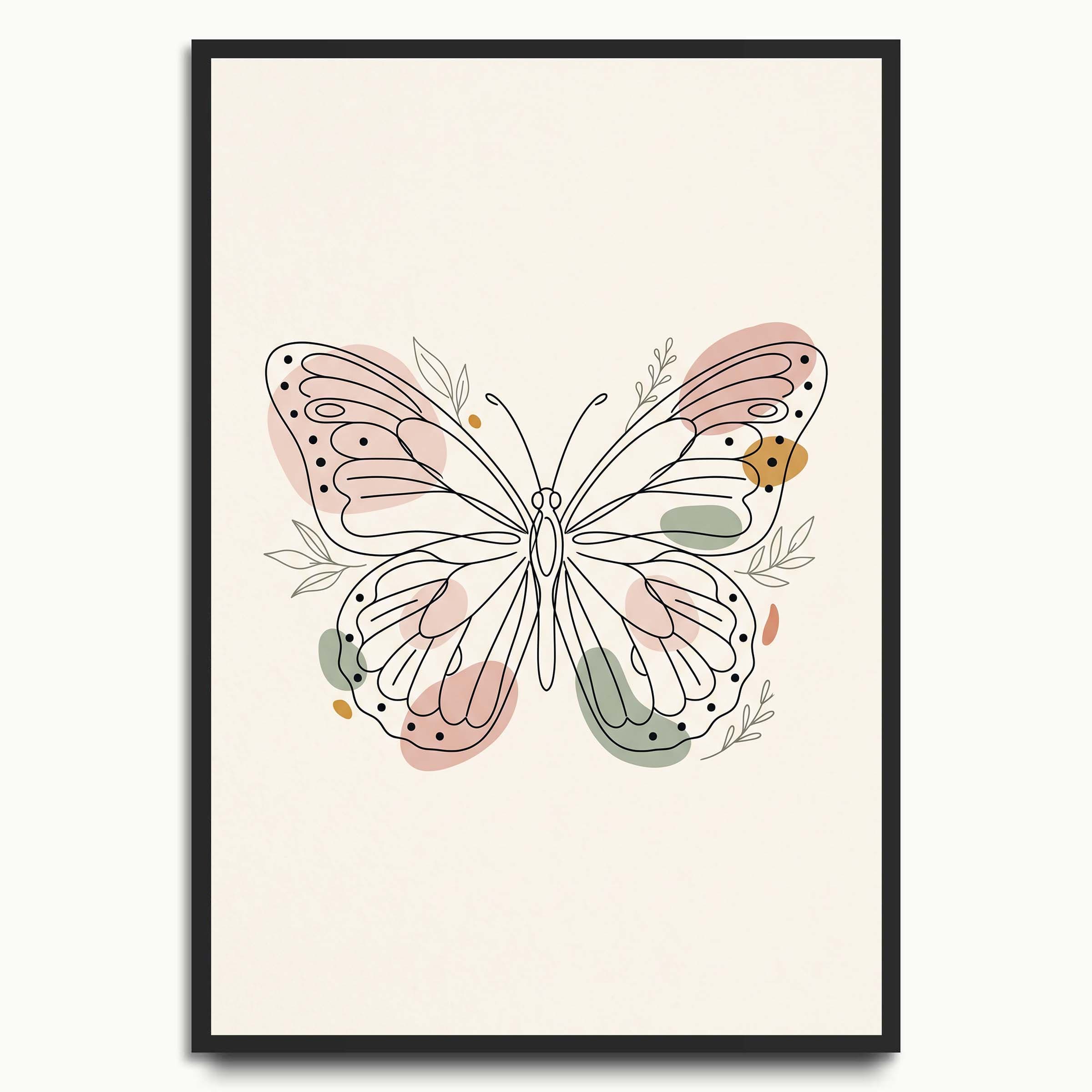 Soft Wing Butterfly animal art prints