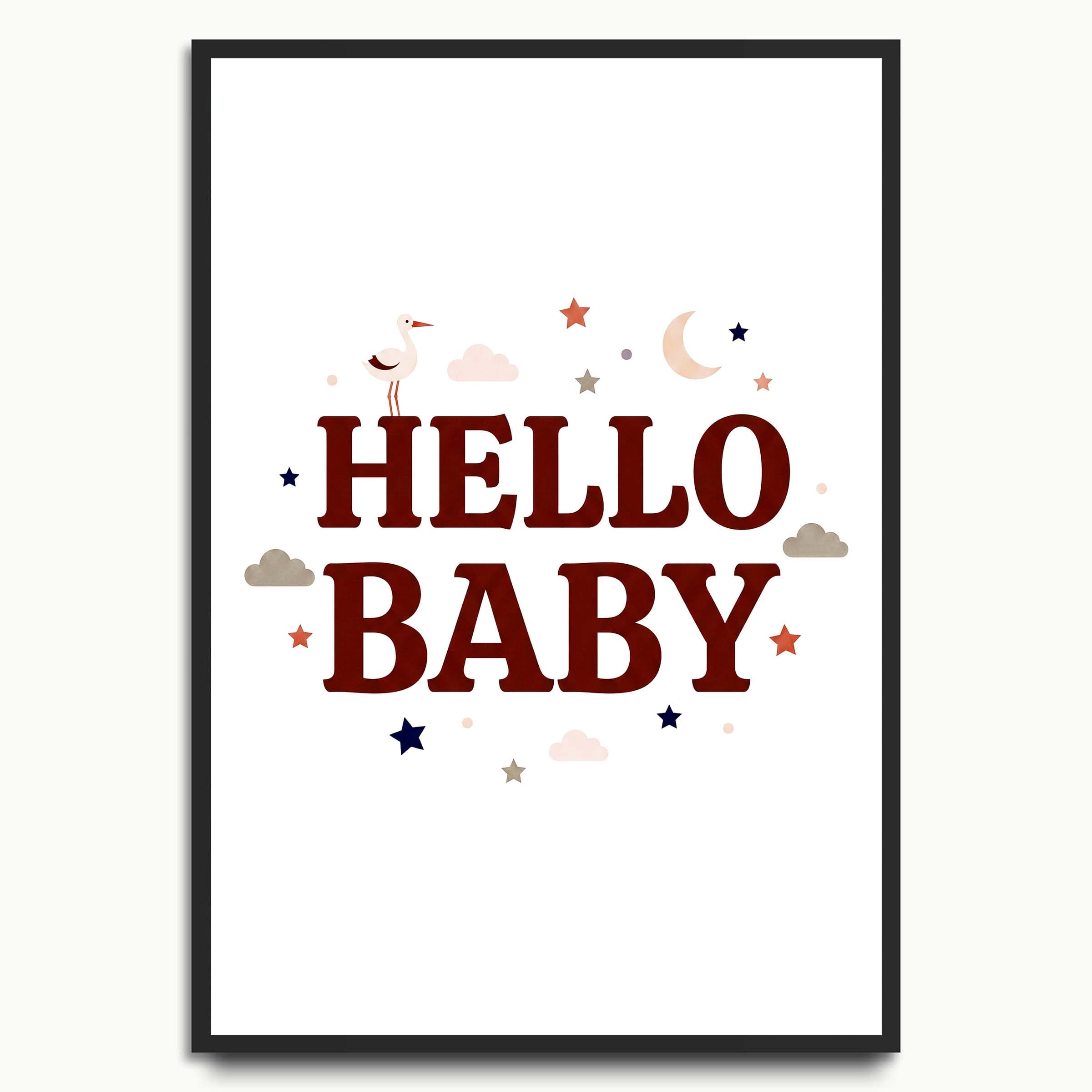 Hello Baby typography prints