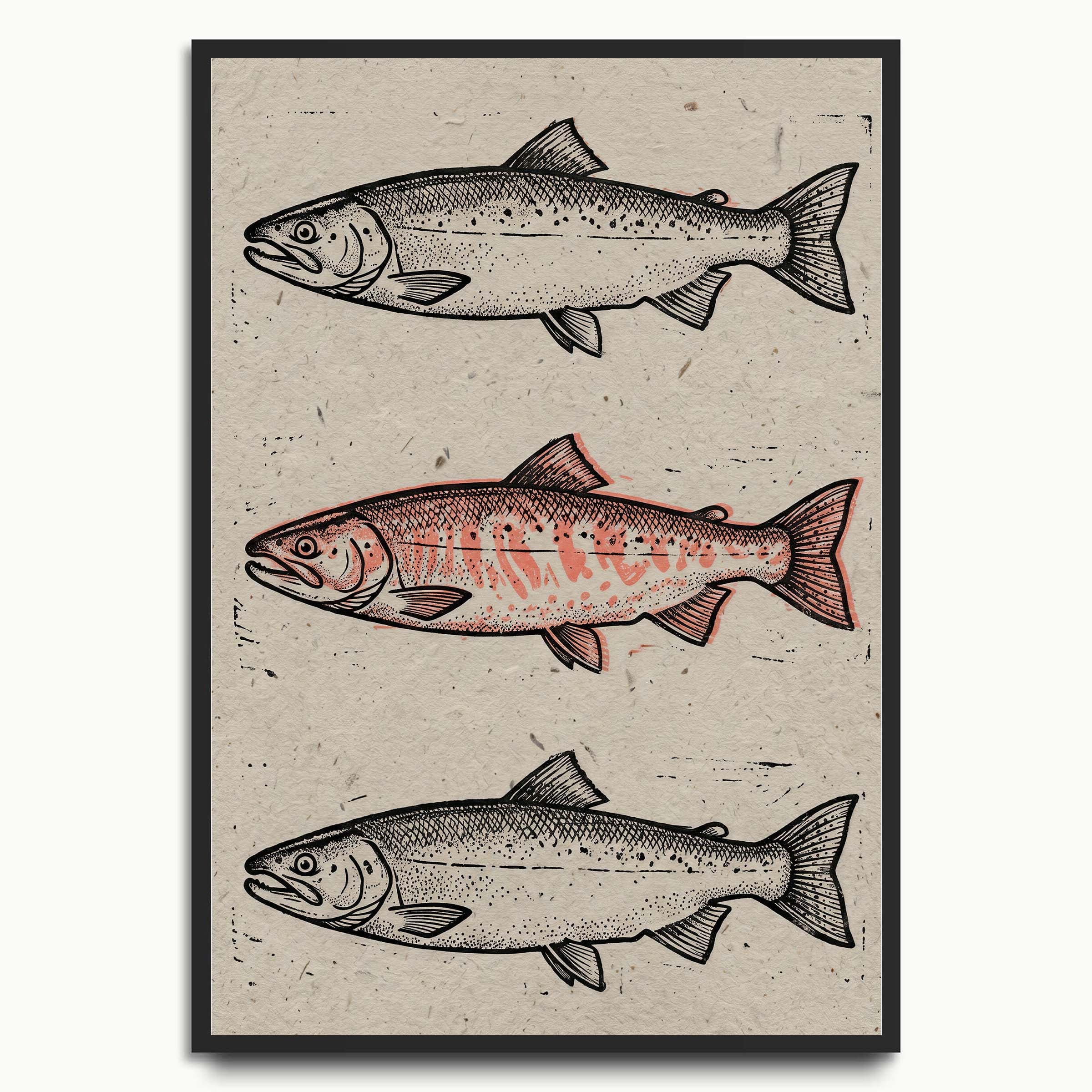 Trout Study animal art prints