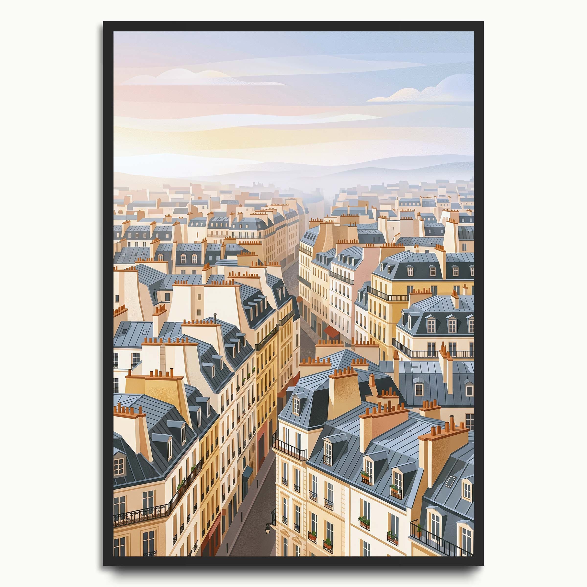 Paris Rooftops landscape art prints