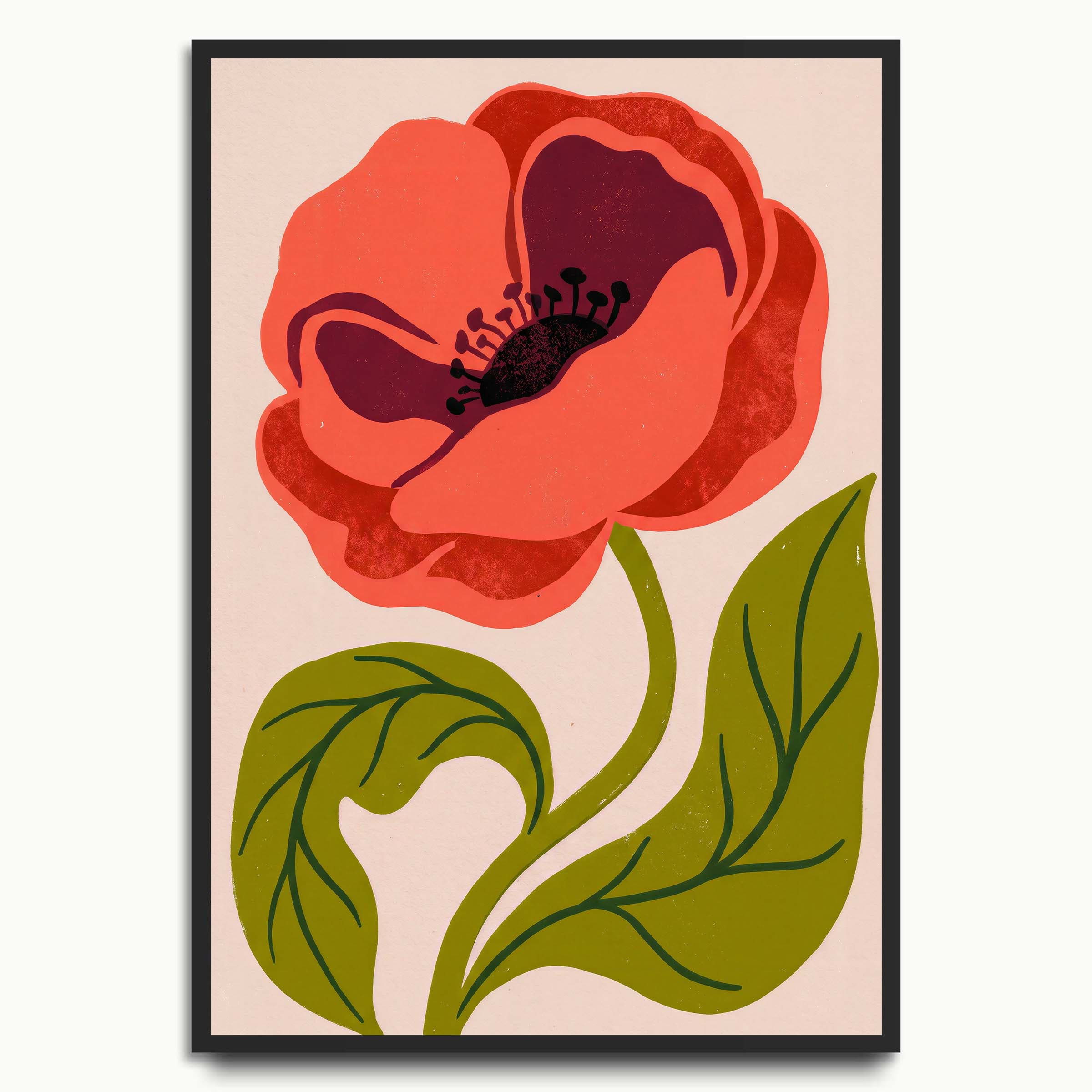 Scarlet Poppy botanical & flower prints