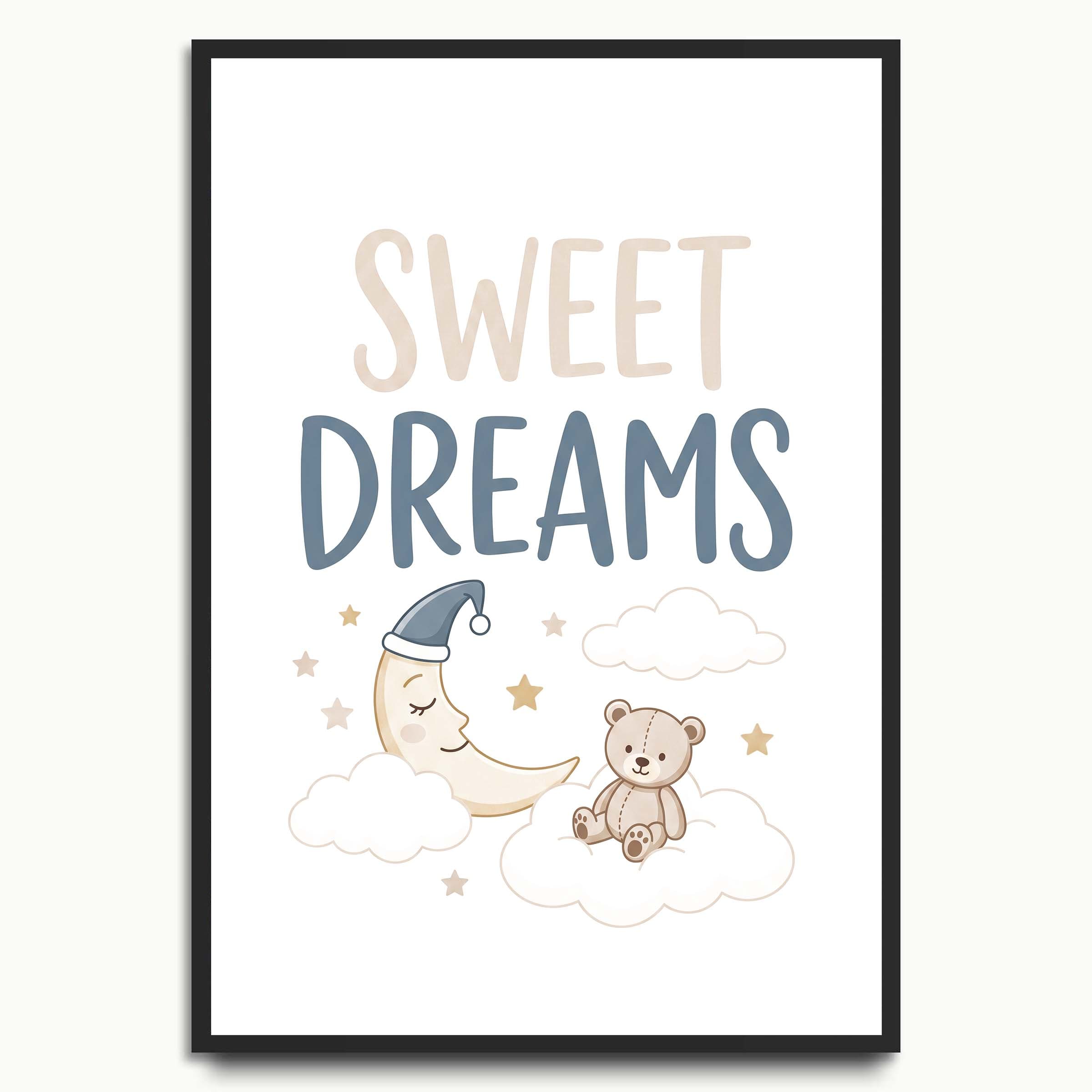 Sweet Dreams Bear typography prints