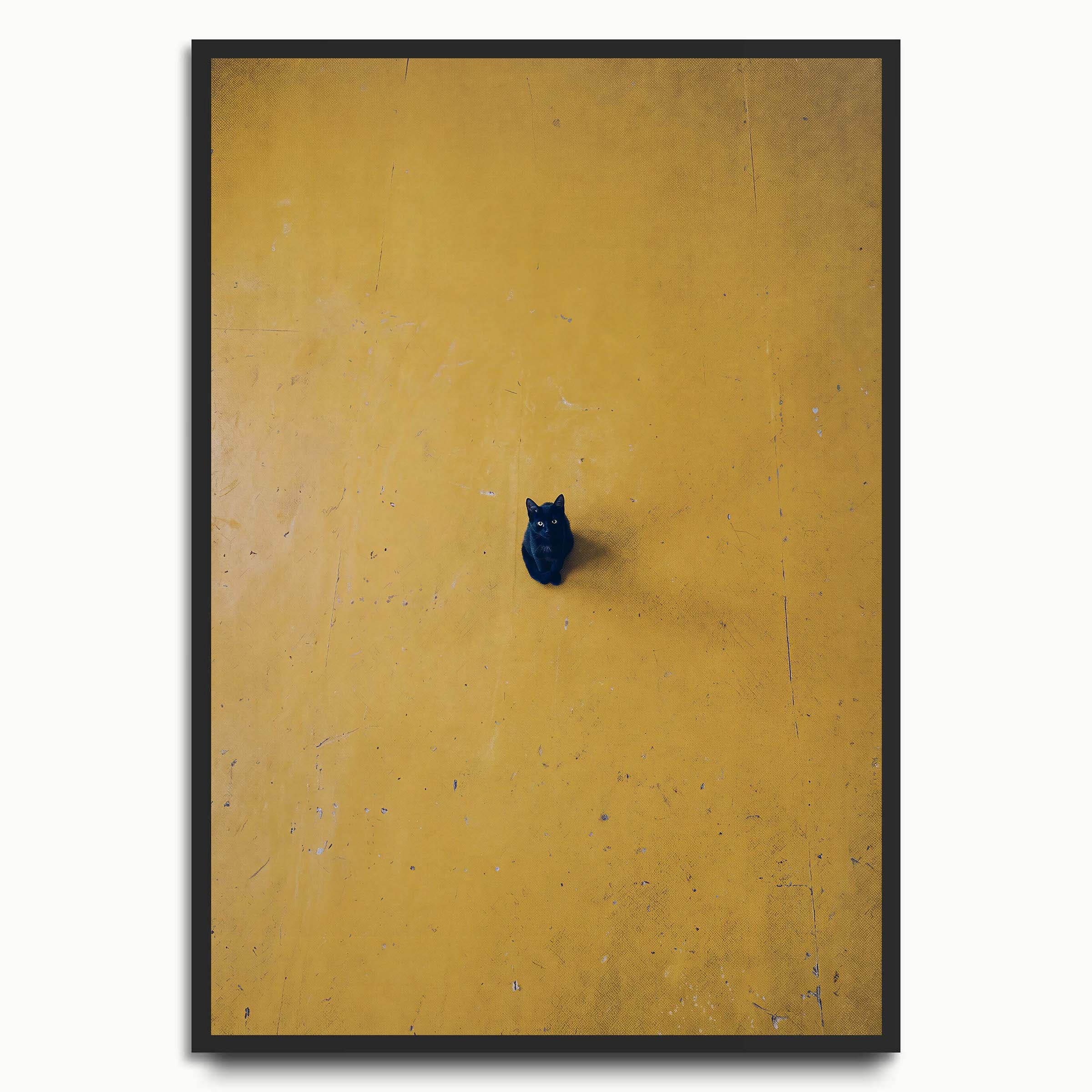 Golden Field Cat cat art prints
