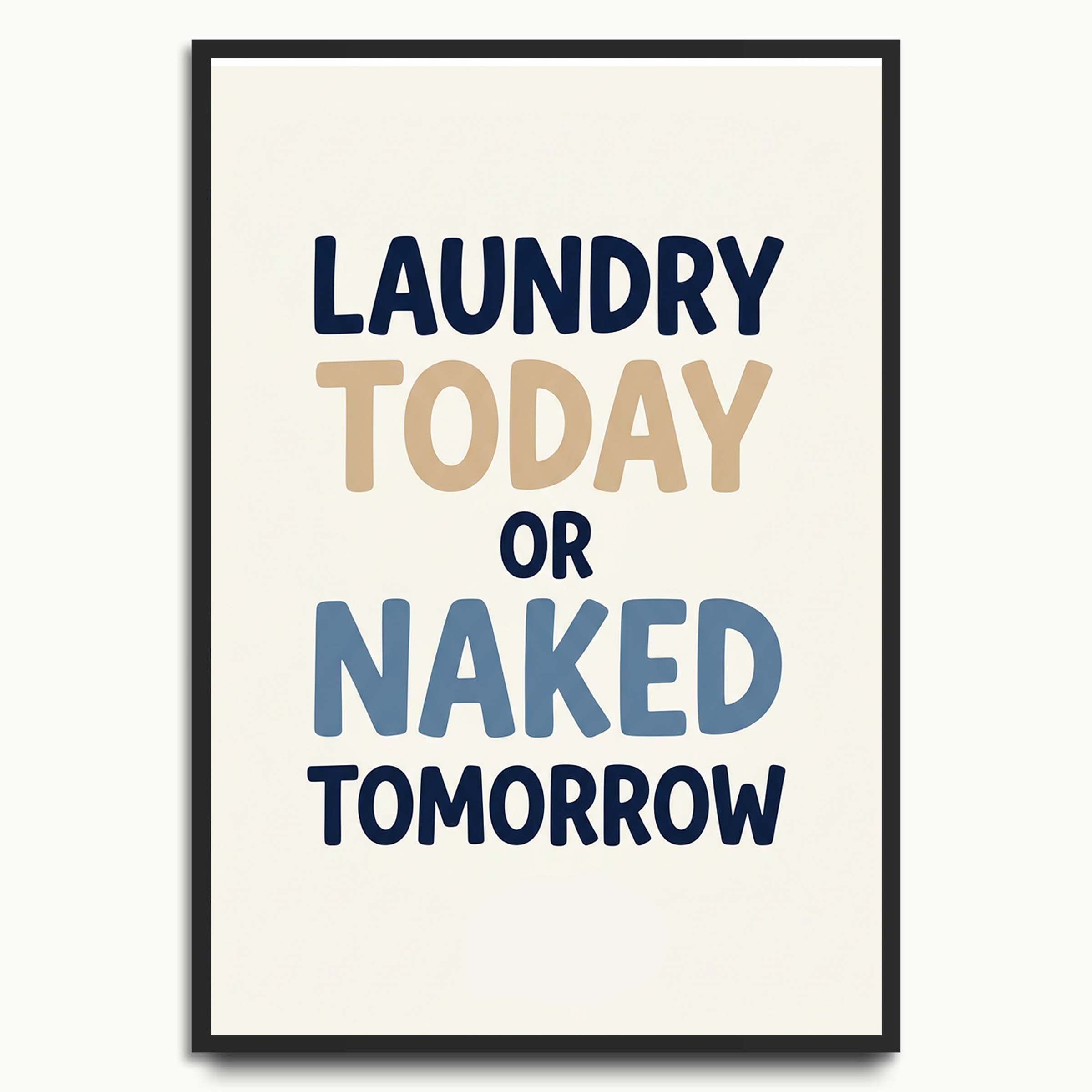 Laundry Today typography prints