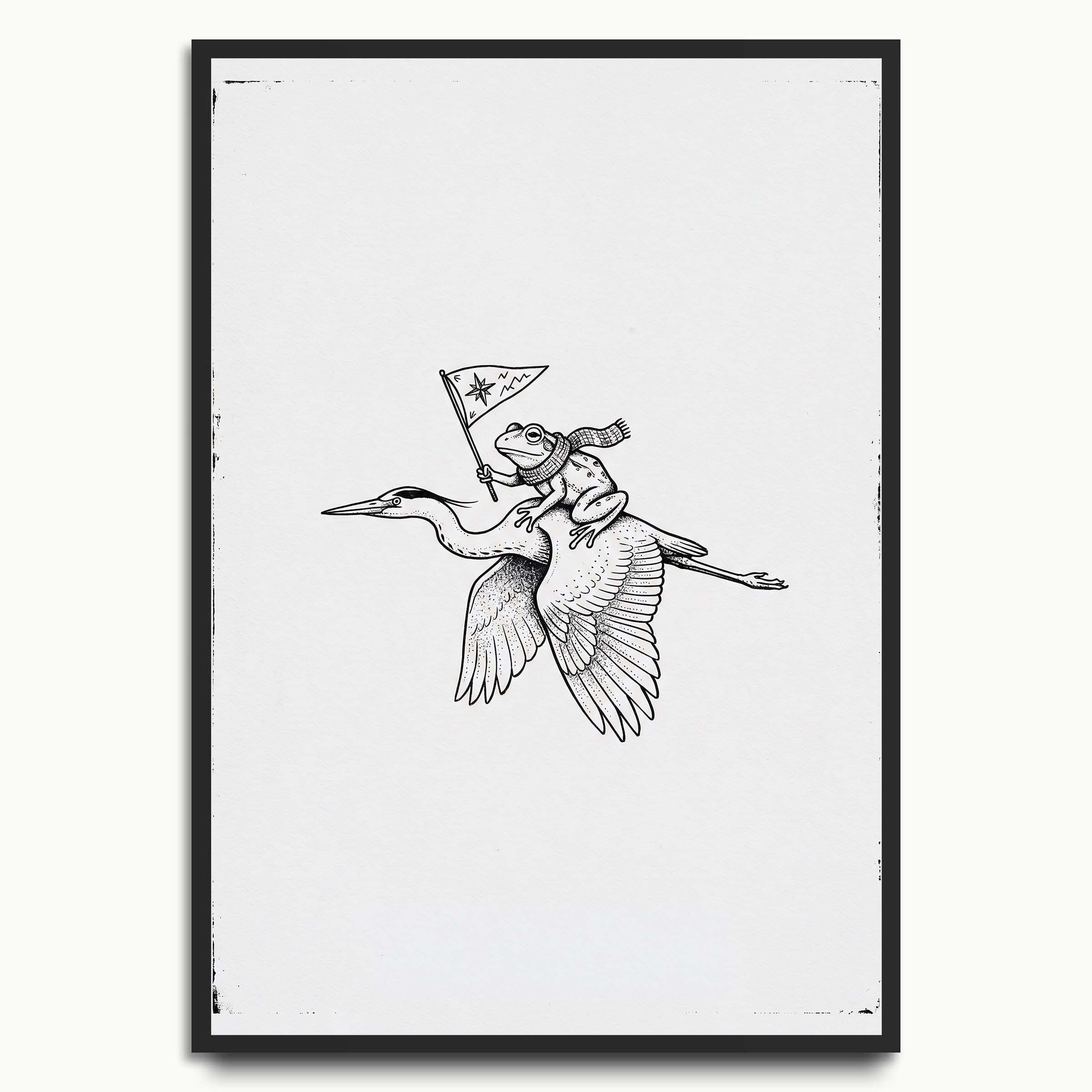 Flying Frog Adventure animal art prints